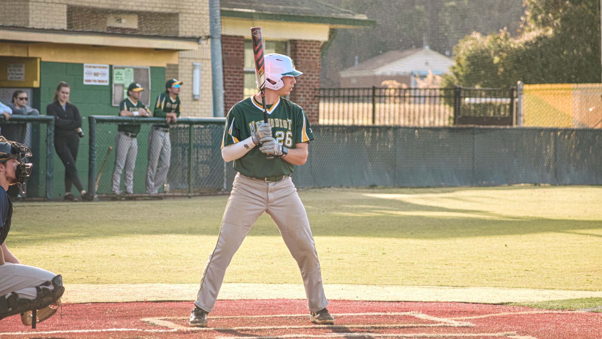 Kade Bell batting vs Southeastern Community College