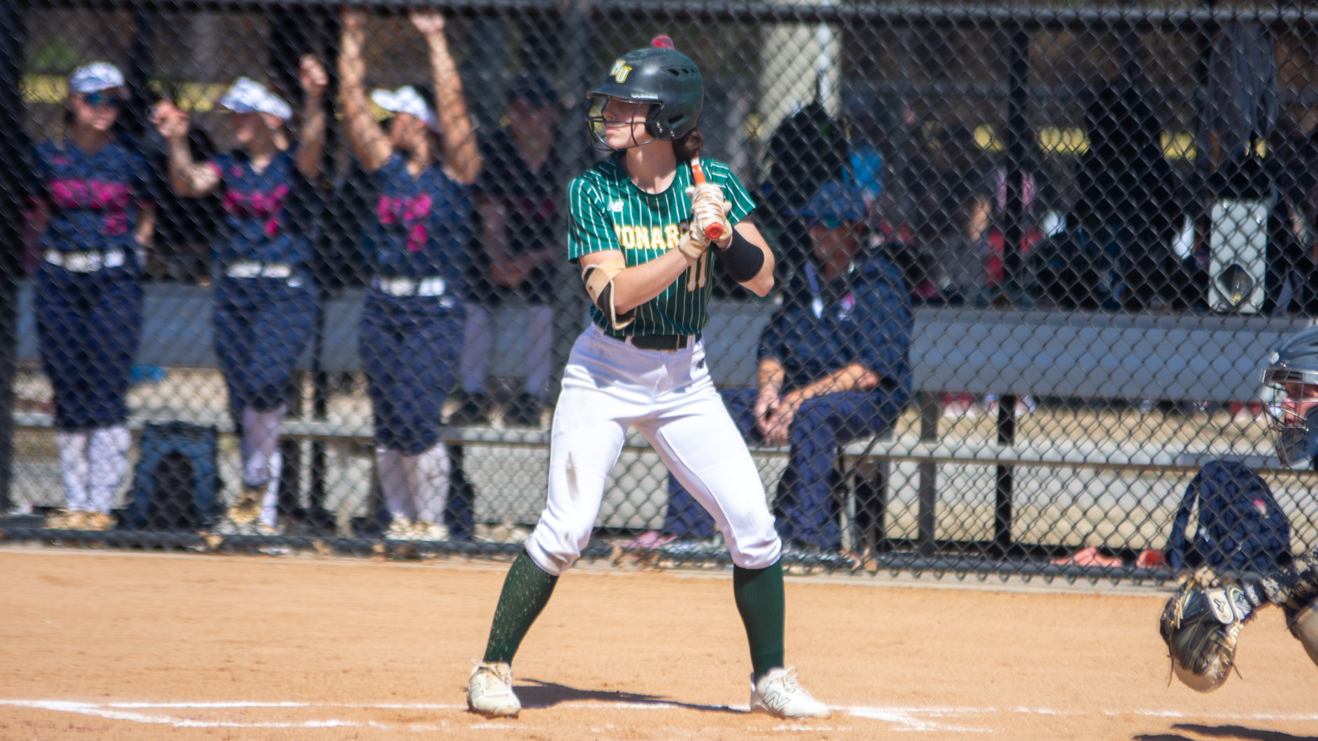 Rachel Blanchard batting vs Sweet Briar