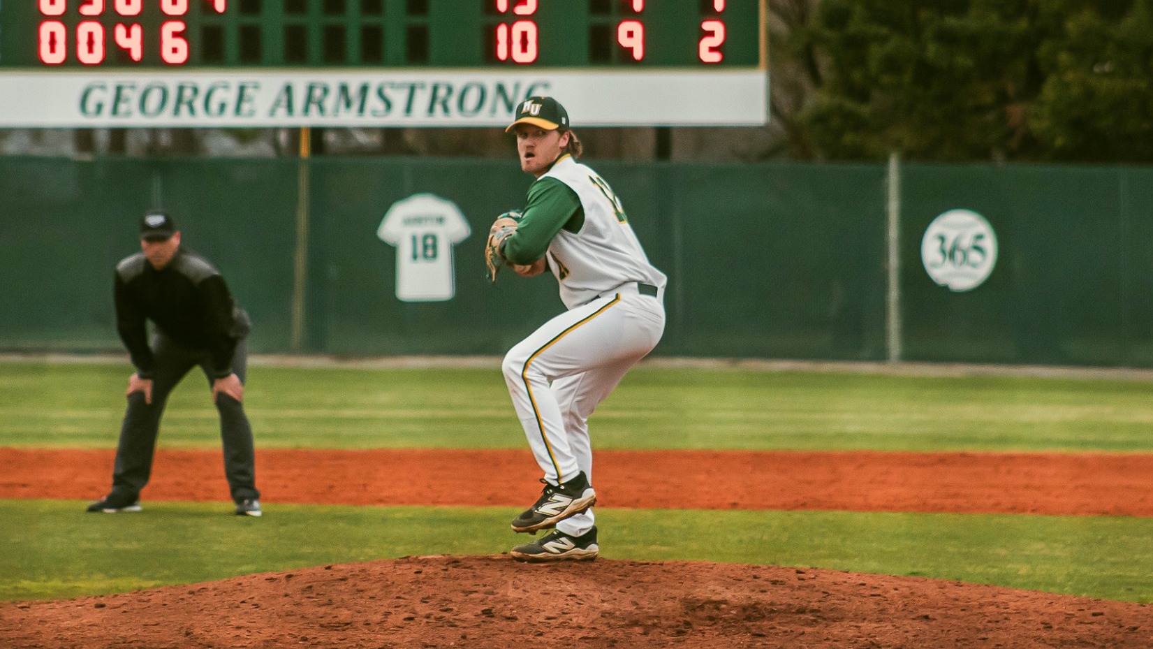 Clay Pridgen pitching at home