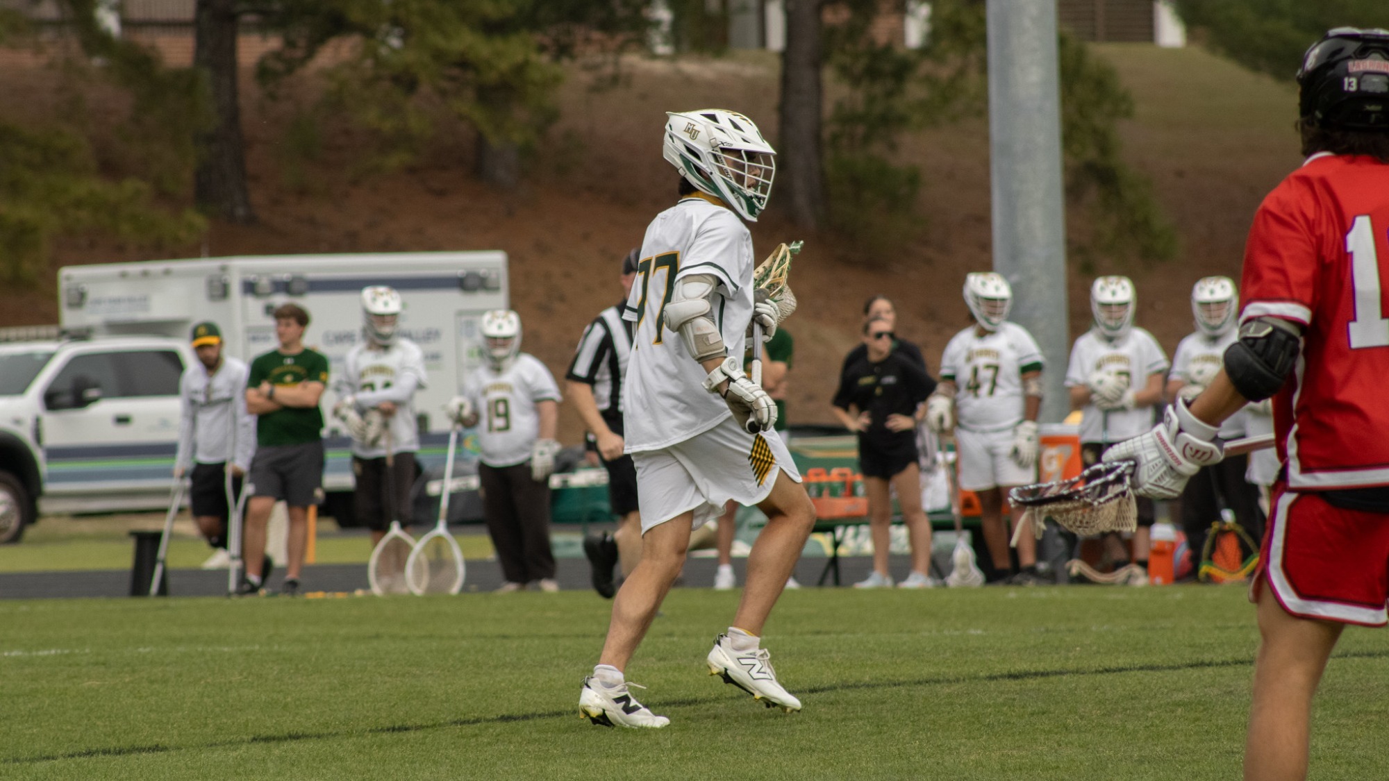 Owen Andrews with the ball against LaGrange
