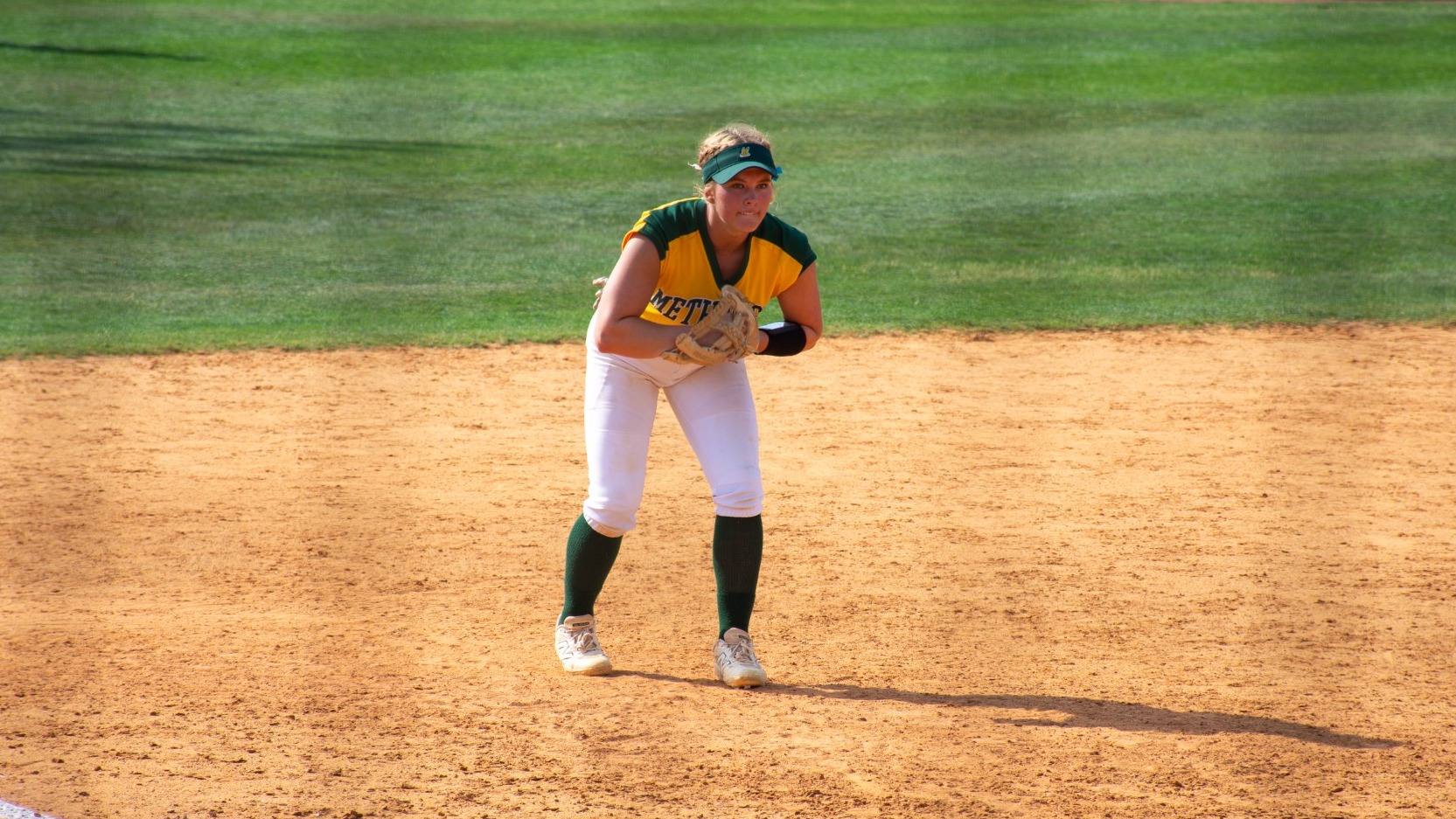 Ella Poulk in the field at third base