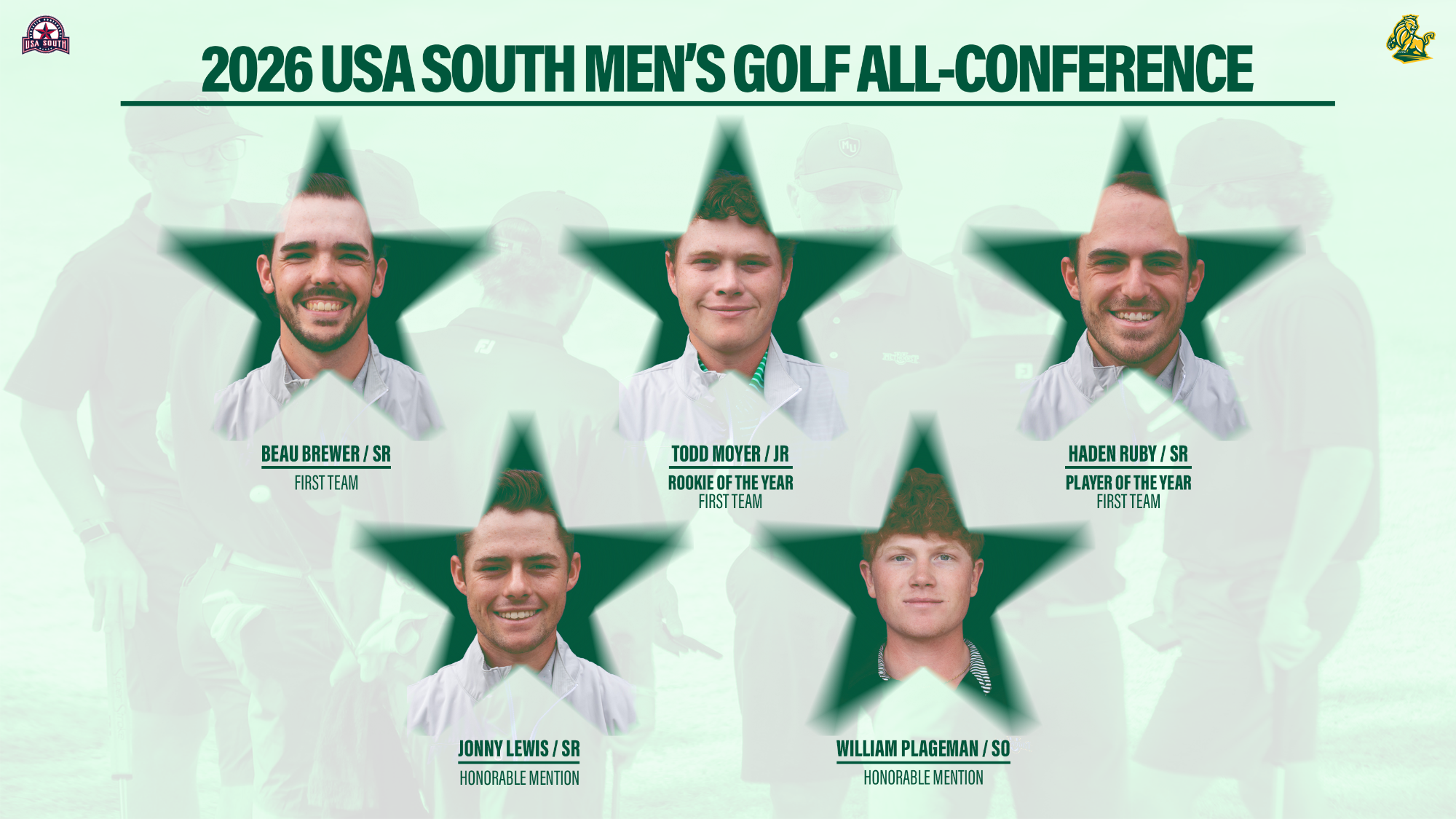 2026 Men's Golf USA South All-Conference