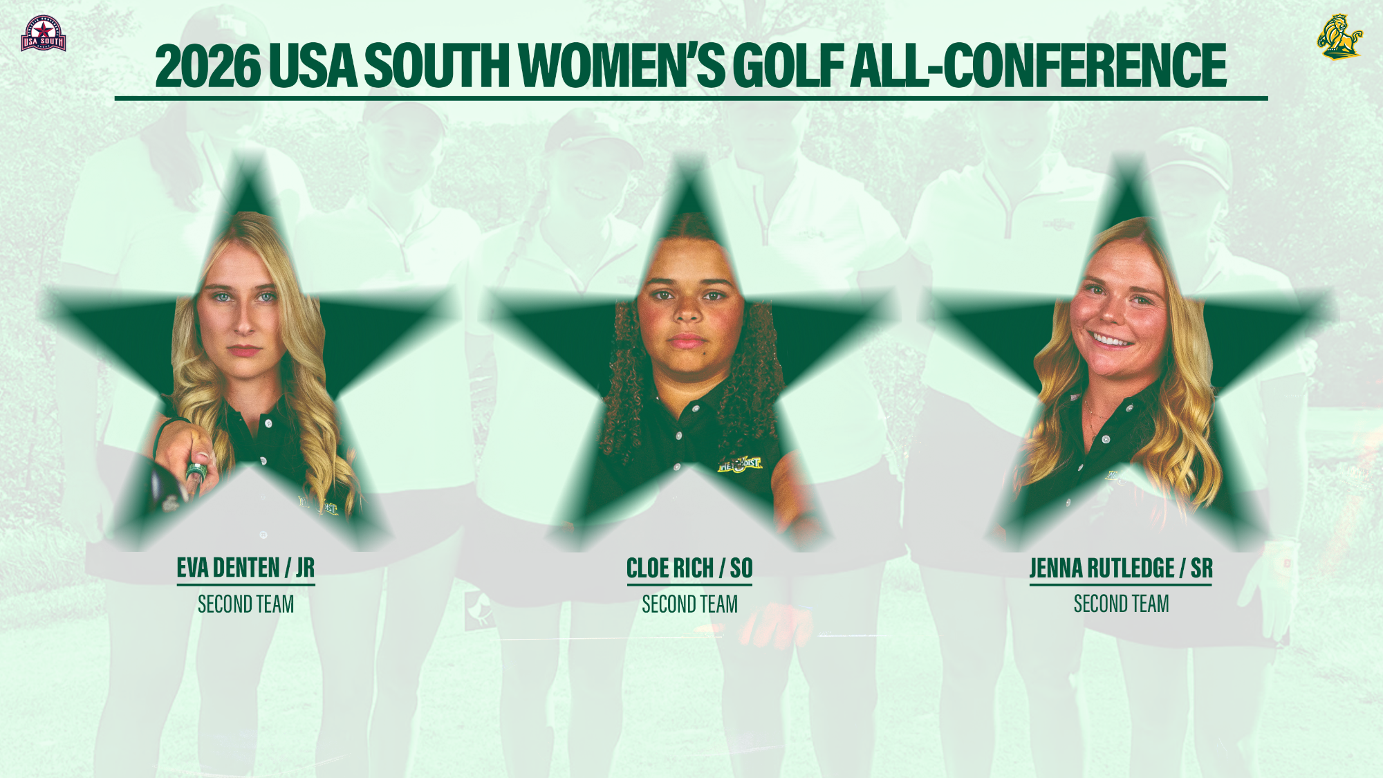 2026 Women's Golf USA South All-Conference