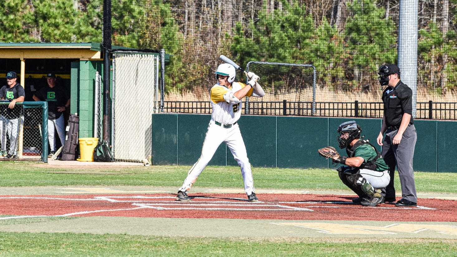 Bronson Shaikh batting against Belhaven