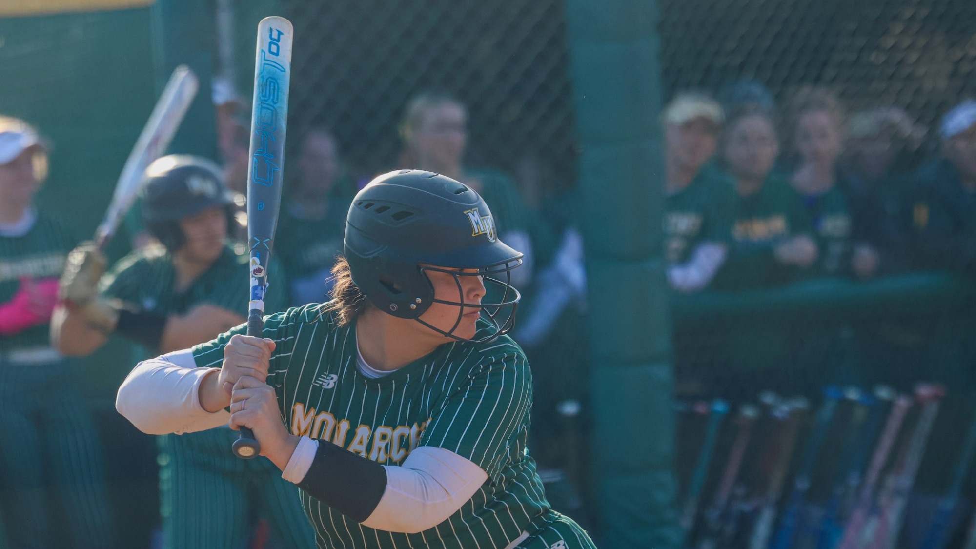 Alyssa Rivas close up batting