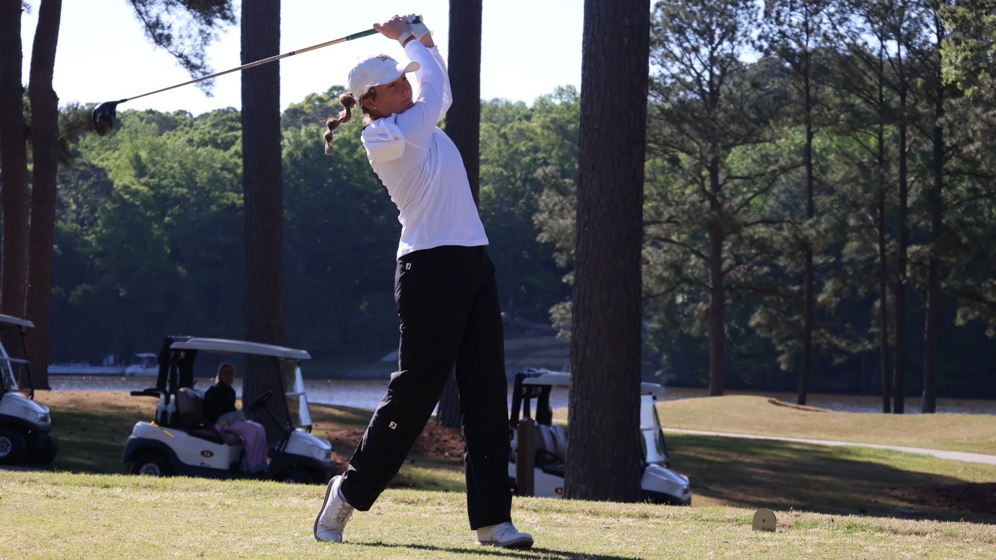Kiley Donovan teeing off at Carolina Trace