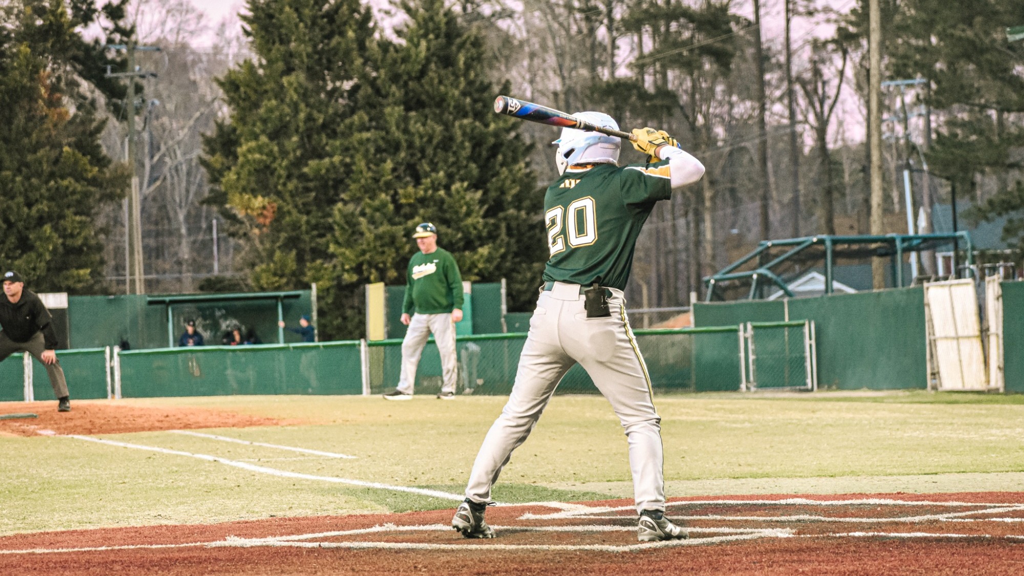 Jesse Osborne batting from behind