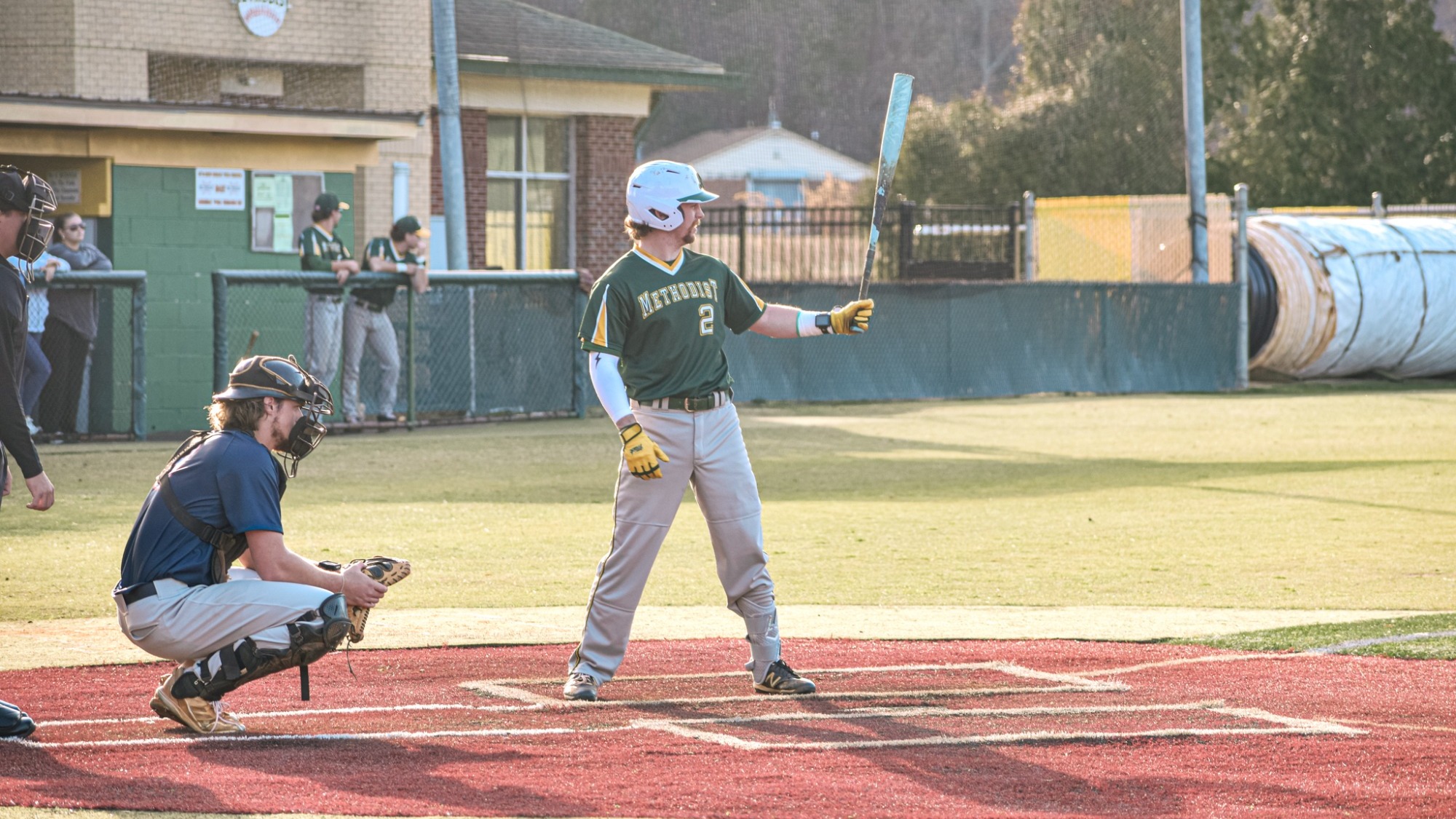 Blake Freeman lining up in the batter's box