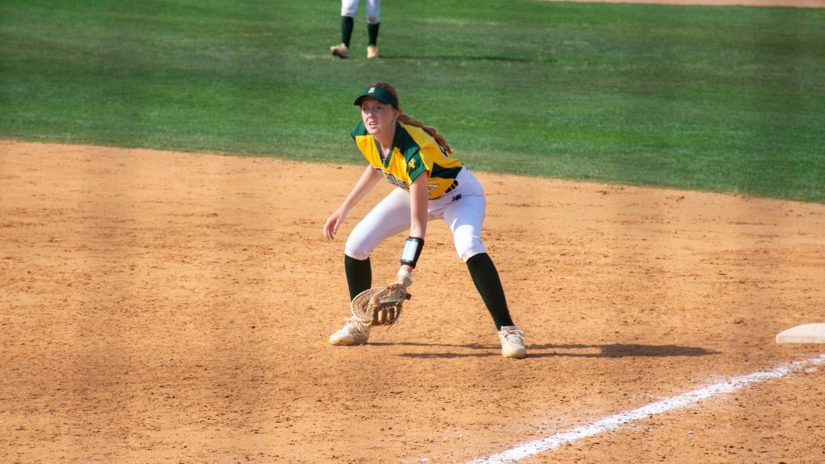 Kaylyn Nuckols in a defensive position