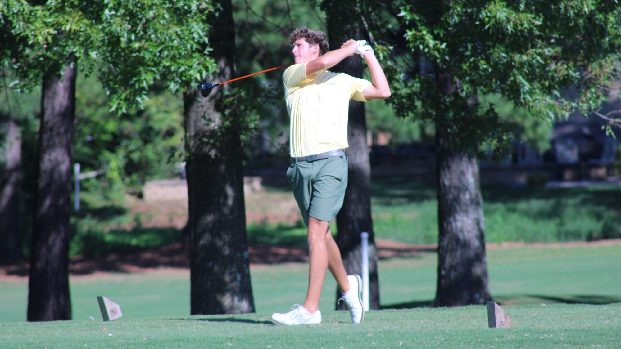 Griffin Lawlor at a tee box during the Gate City Invite