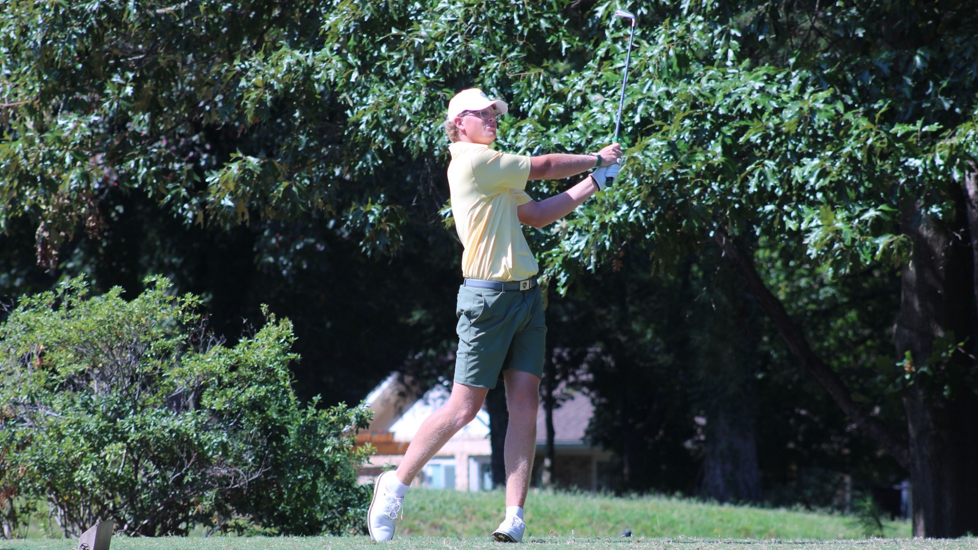William Plageman at a tee box during the 2026 Gate City Invite