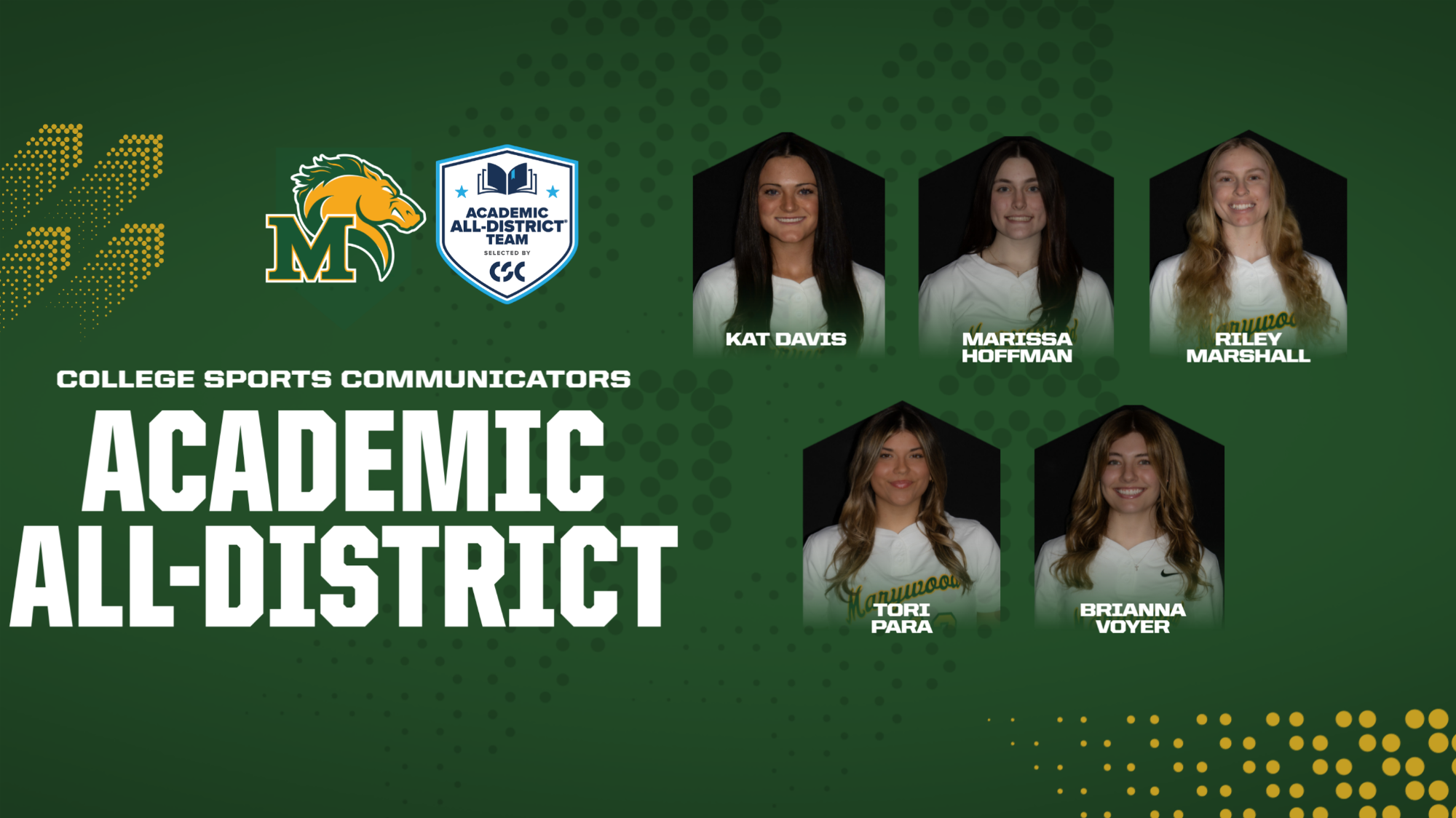 Academic All-District Softball