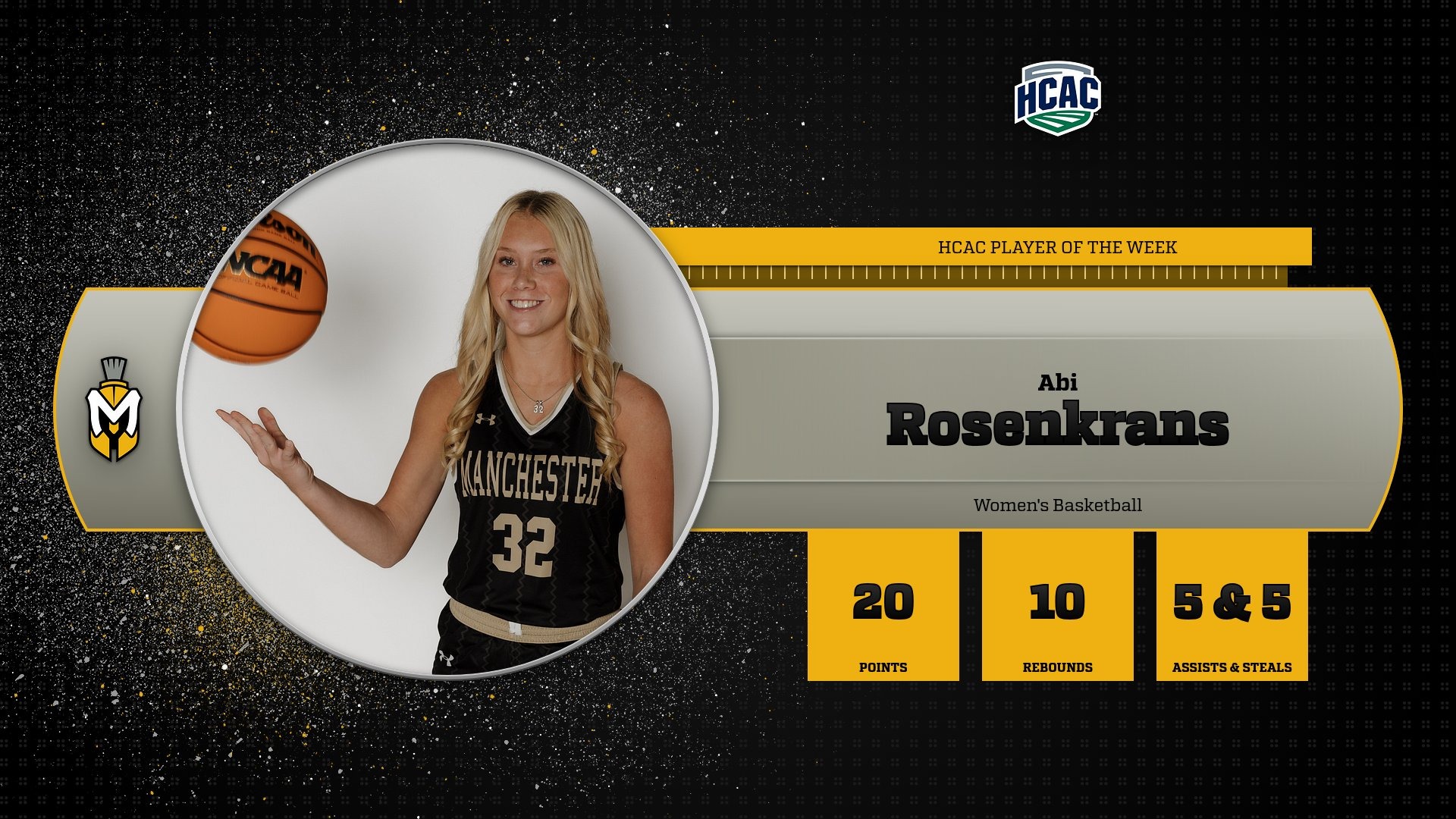 Abi Rosenkrans earns HCAC Athlete of the Week