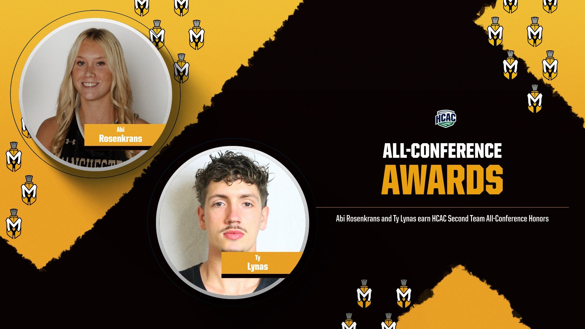 Rosenkrans and Lynas Earn HCAC All-Conference Honors