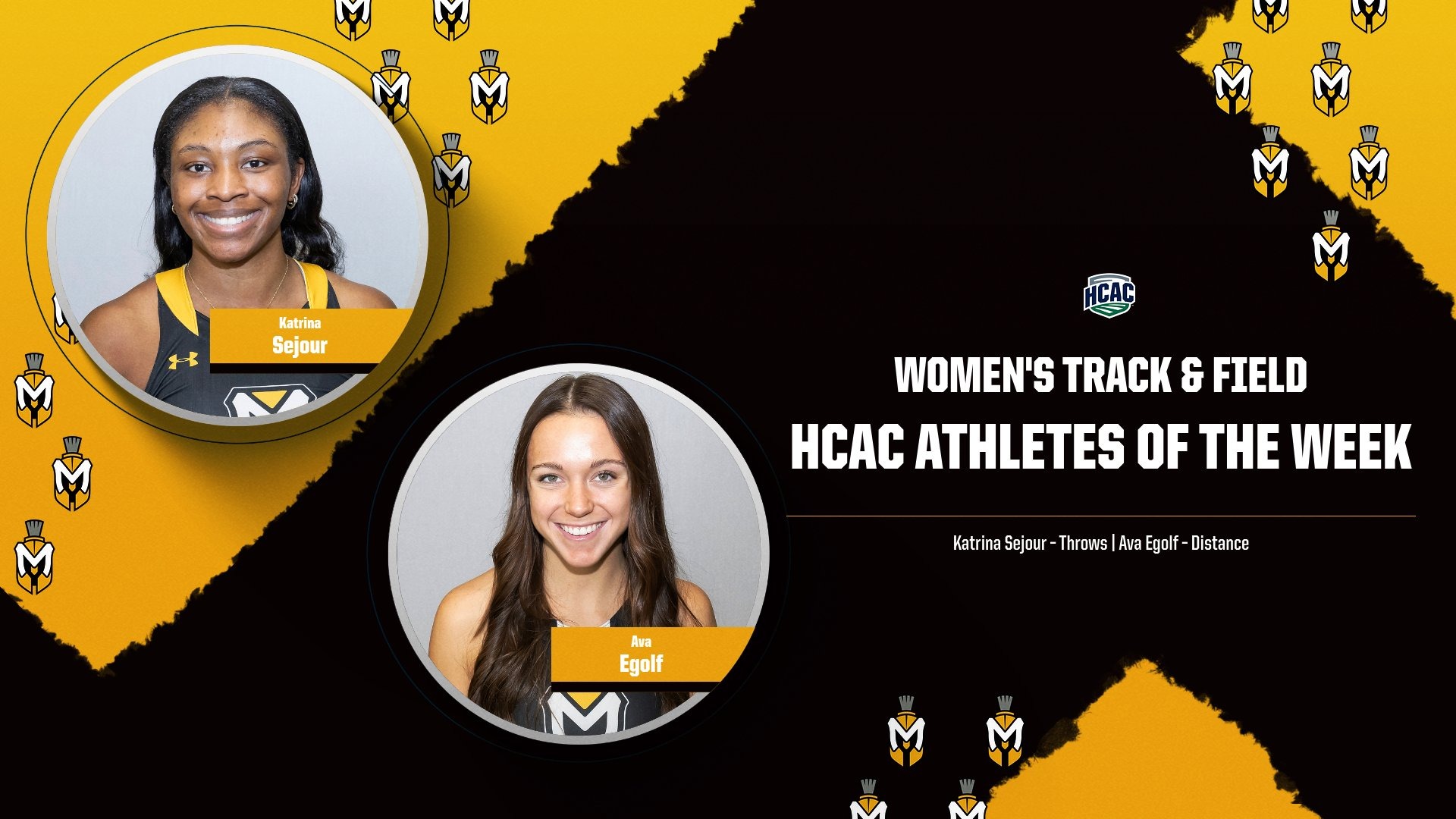 Sejour, Egolf Named HCAC Athletes of the Week