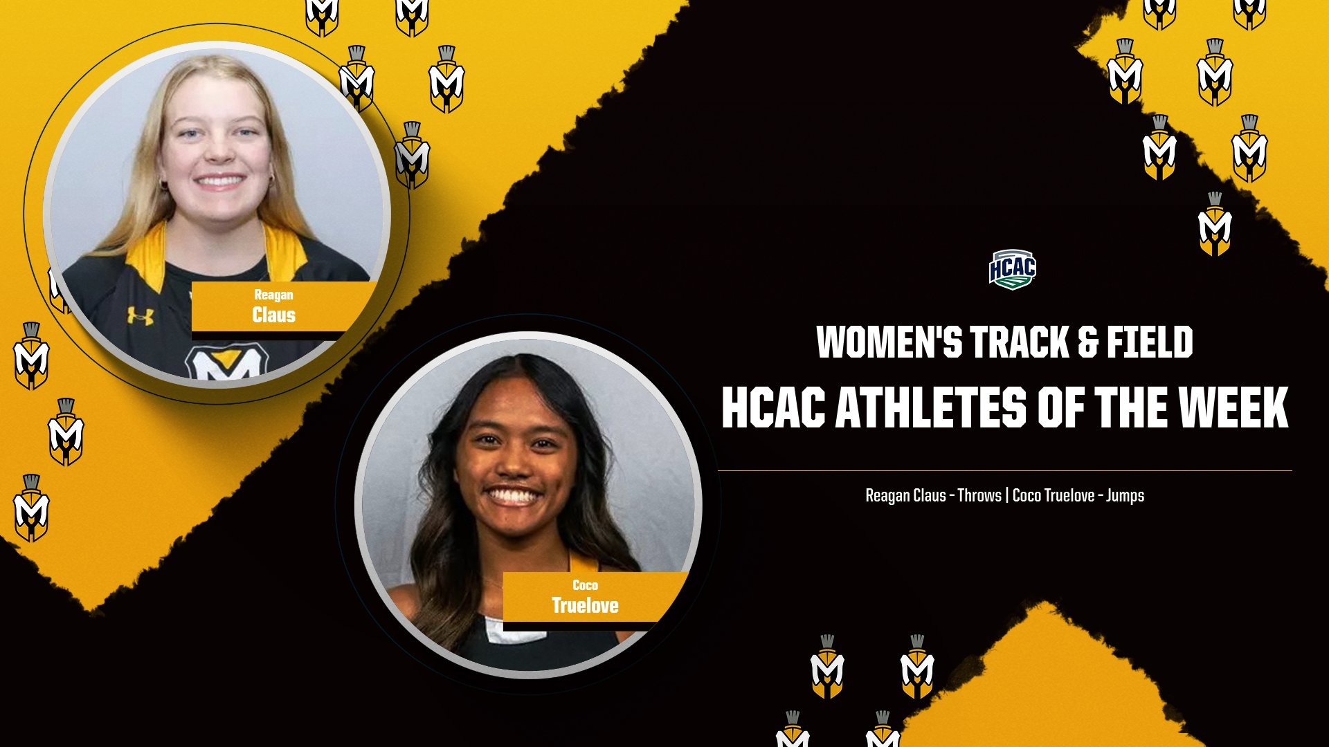 Claus, Truelove Named HCAC Athletes of the Week