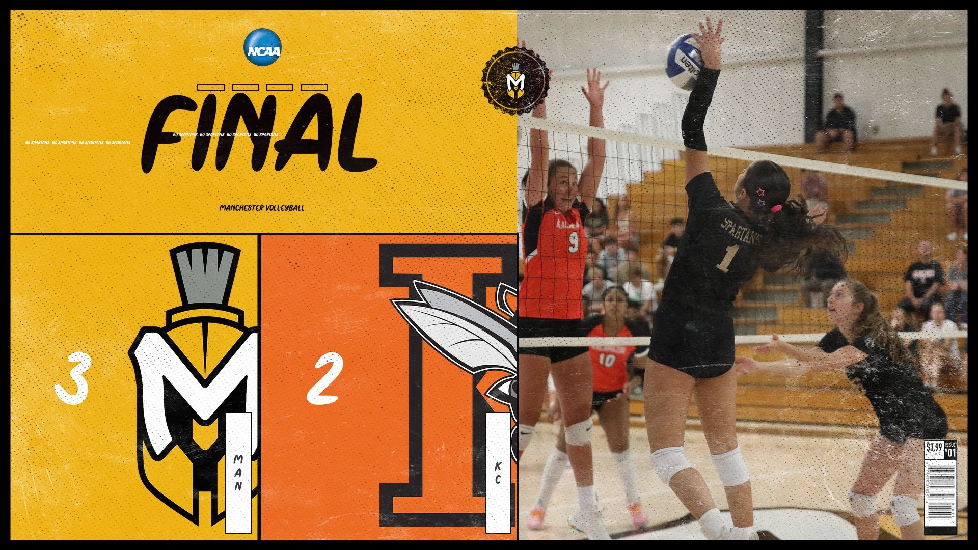 Volleyball defeats Kalamazoo