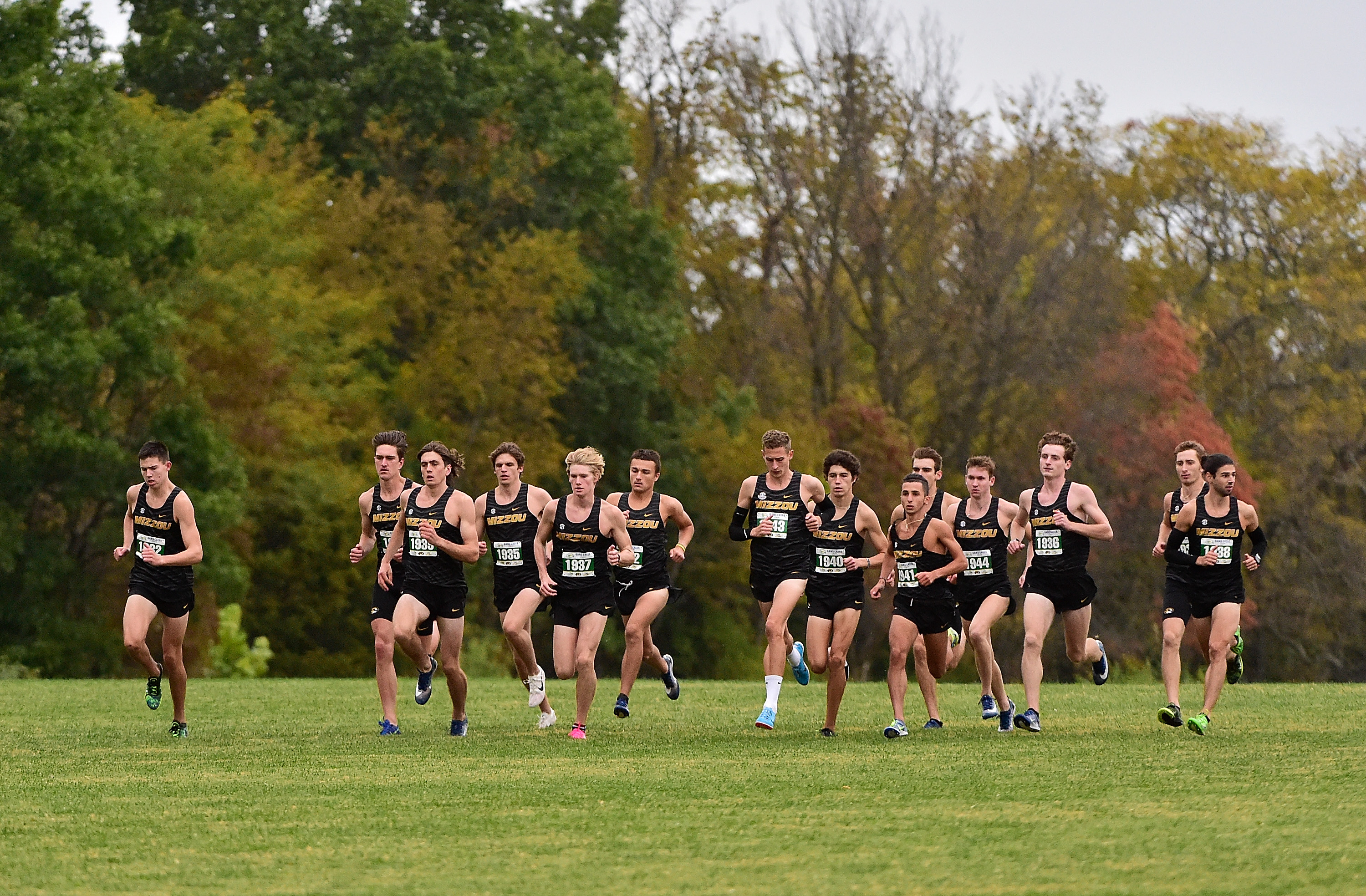 Mizzou Cross Country during the Gans Creek Classic Gans Creek Cross Country Course in Columbia, MO on October 3, 2020. (Photo by Jeff Curry)