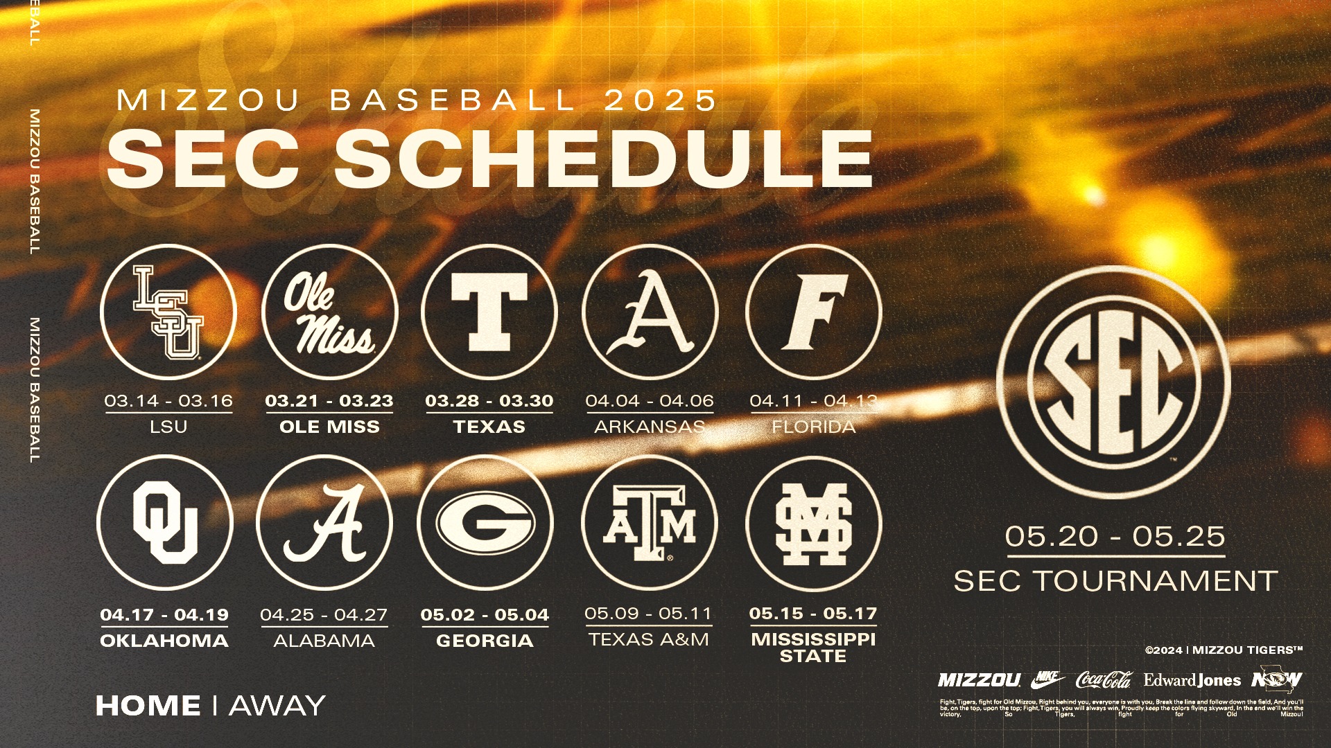 Baseball Announces 2025 Schedule University of Missouri Athletics Piedmont Baseball Schedule 2025 Season