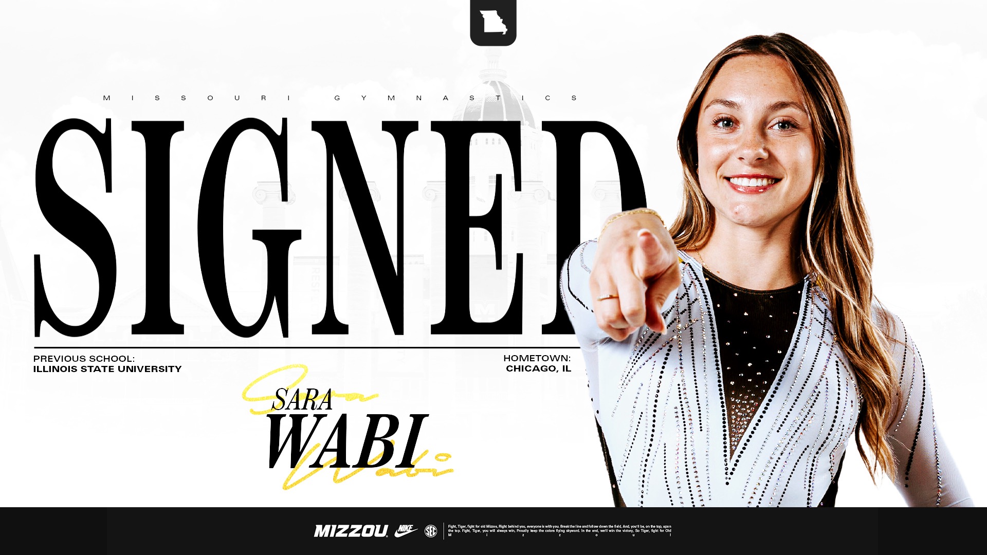 Sara Wabi signs with Mizzou gymnastics 