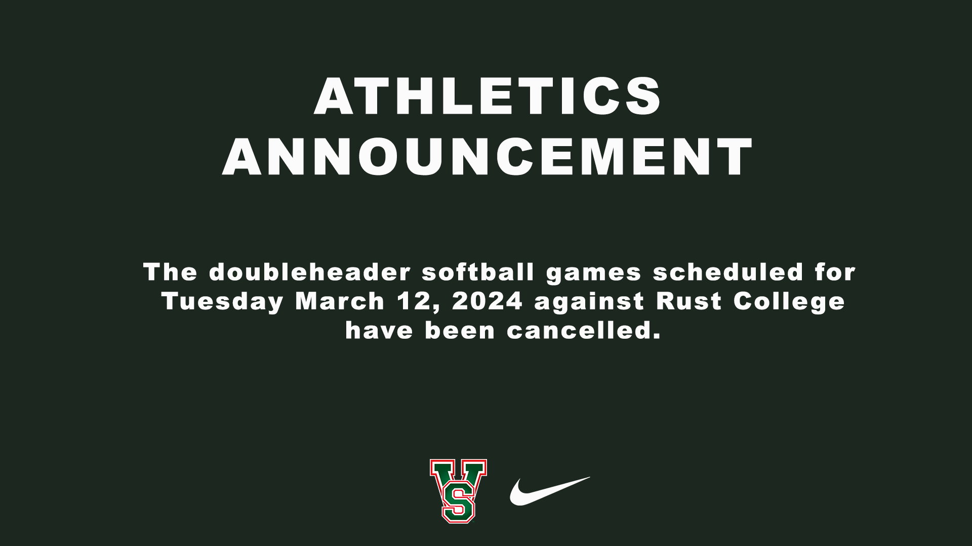 Softball Cancellation