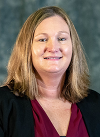 Head shot of Midwestern State volleyball coach Valerie Armstrong. 