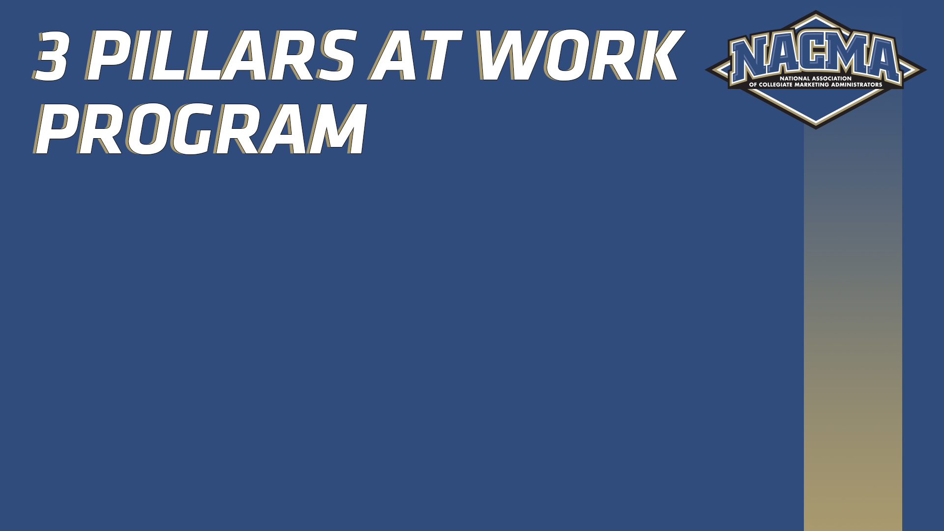 NACMA Accepting Applications for the 3 Pillars at Work Program