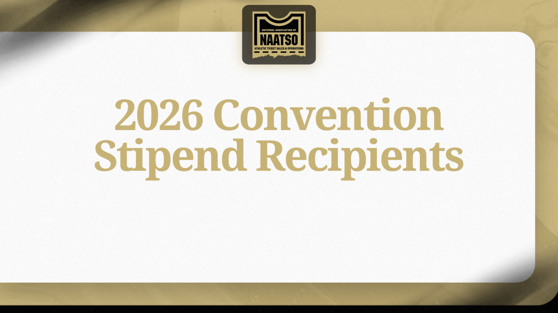 2026 NAATSO Convention Stipend Recipients