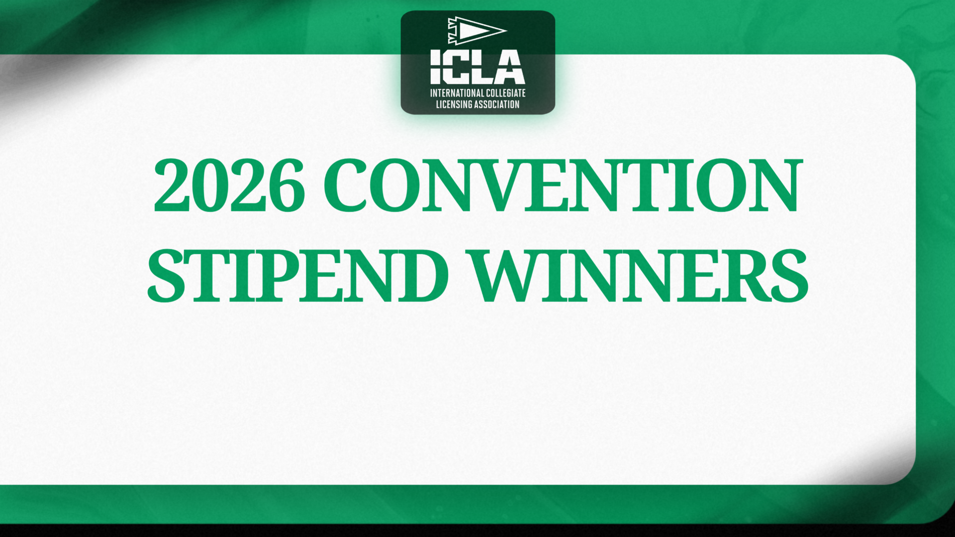 2026 Convention Stipend Winners