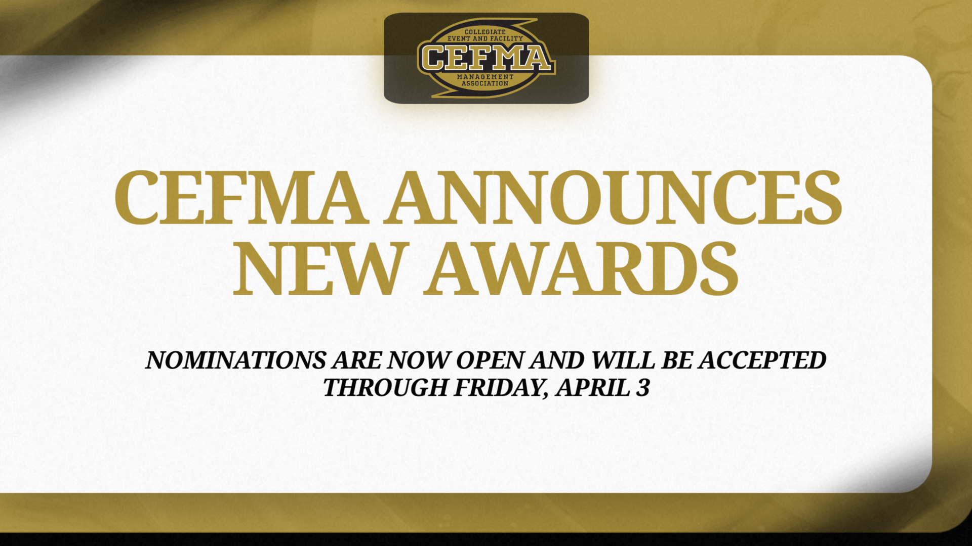 CEFMA Announces New Awards and Opens Call for Nominations 