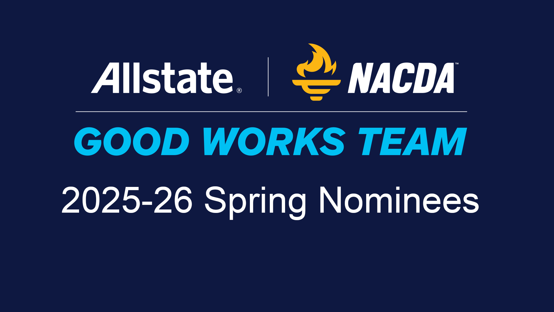 Allstate NACDA GWT Spring Nominees 2526