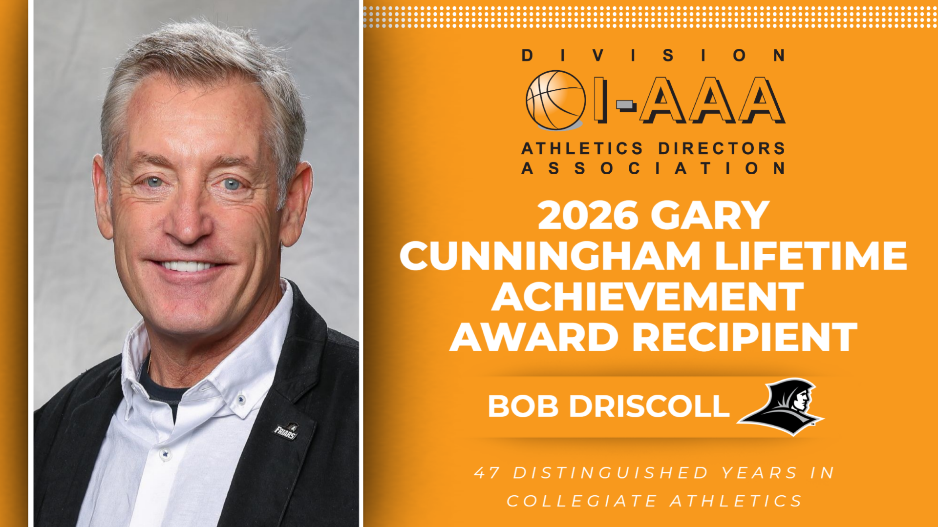 2026 Gary Cunningham Lifetime Achievement Award Recipient Bob Driscoll!