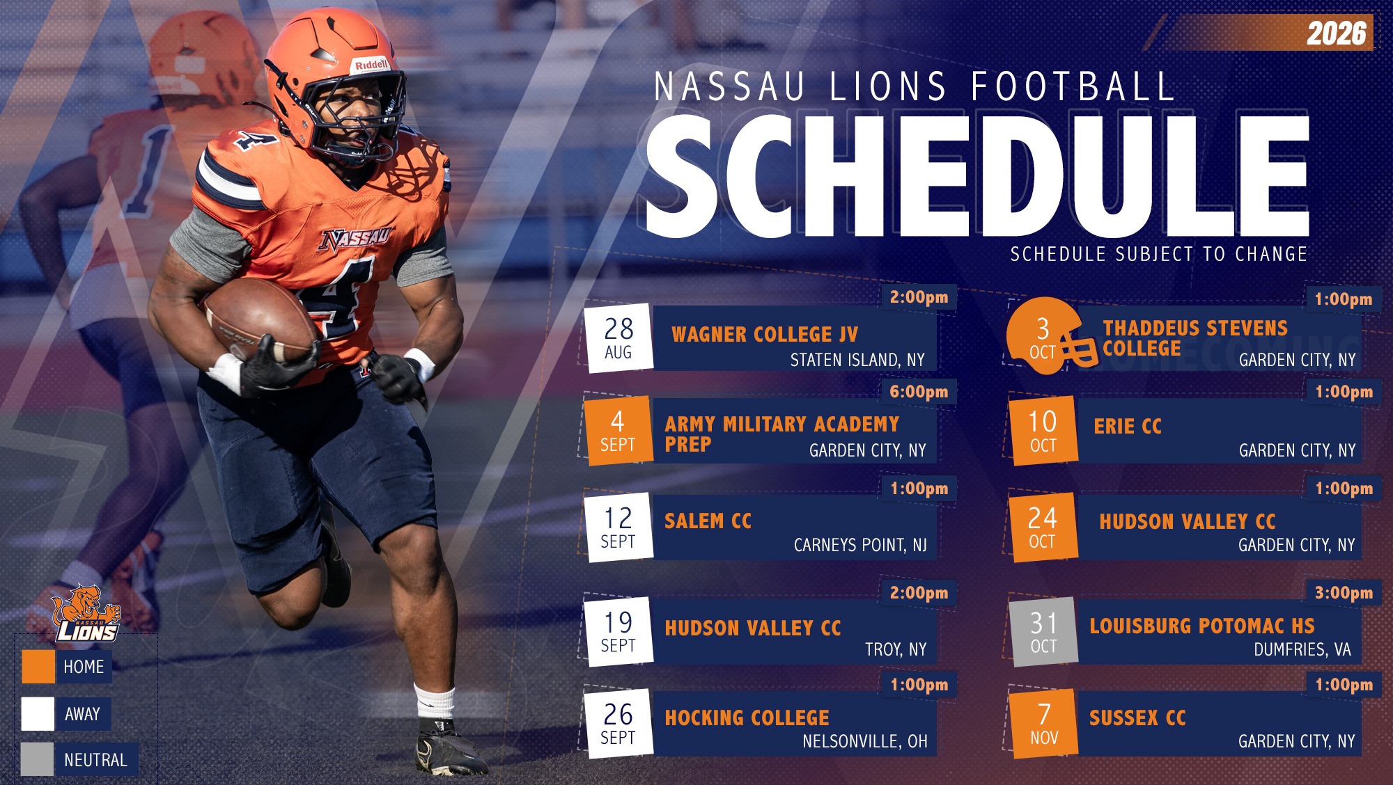 2026 football schedule