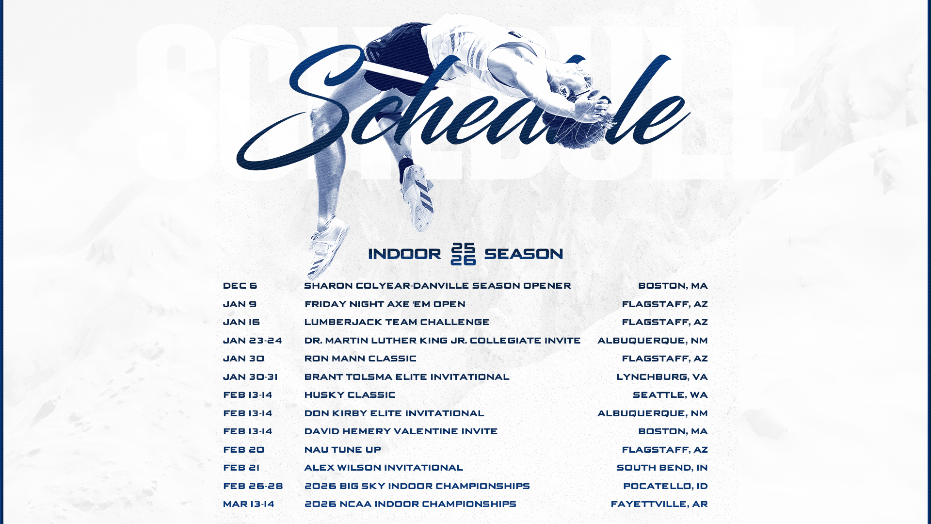 Northern Arizona Track & Field 2025–26 indoor campaign.