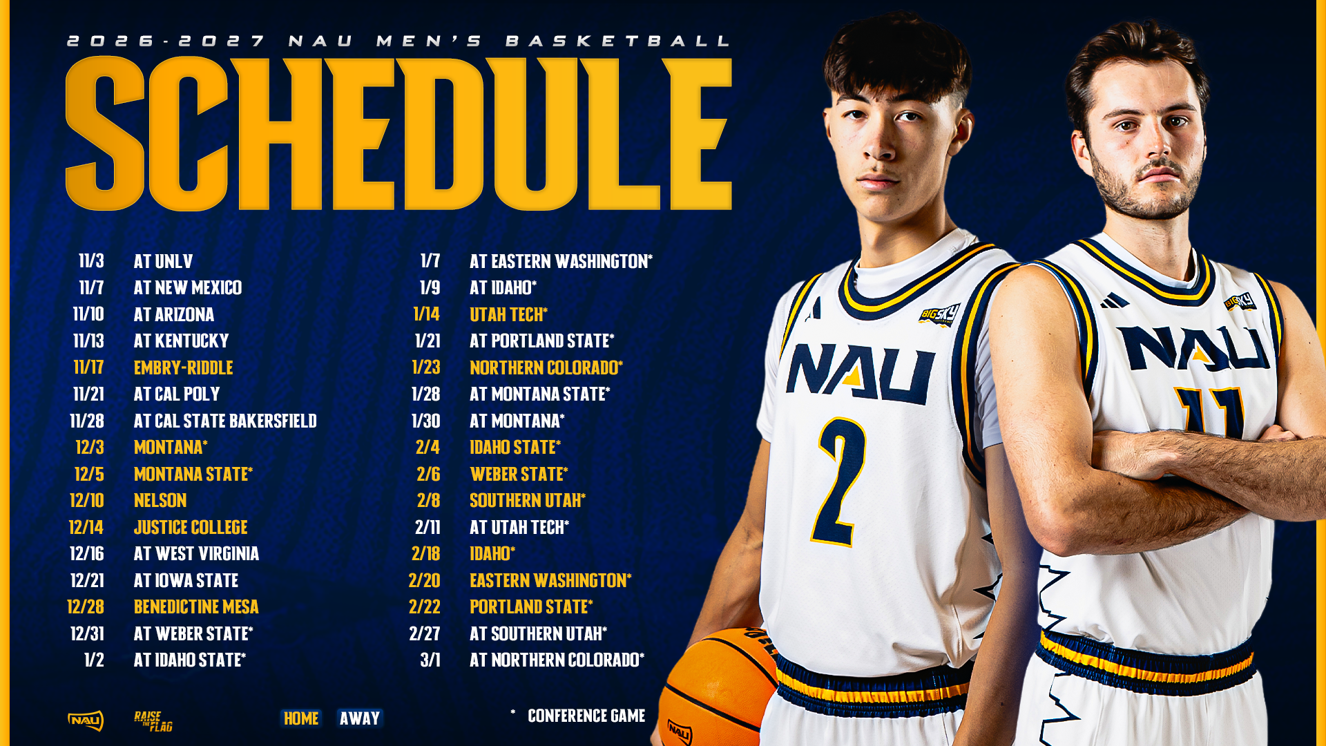 2026-27 NAU MBB Schedule