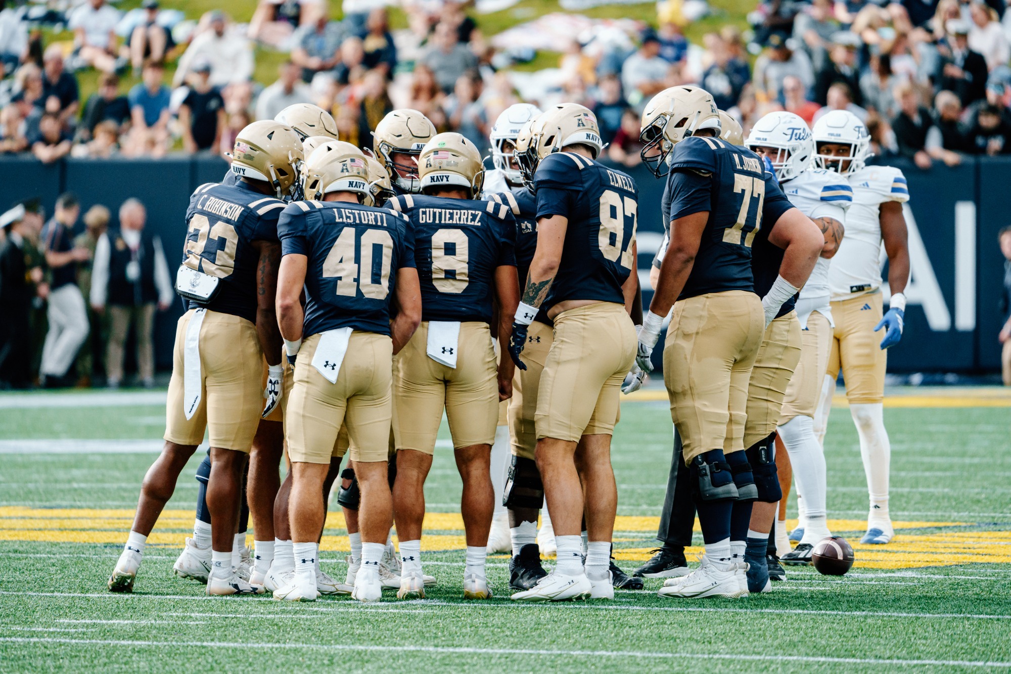 Jackson Gutierrez takes command of the huddle