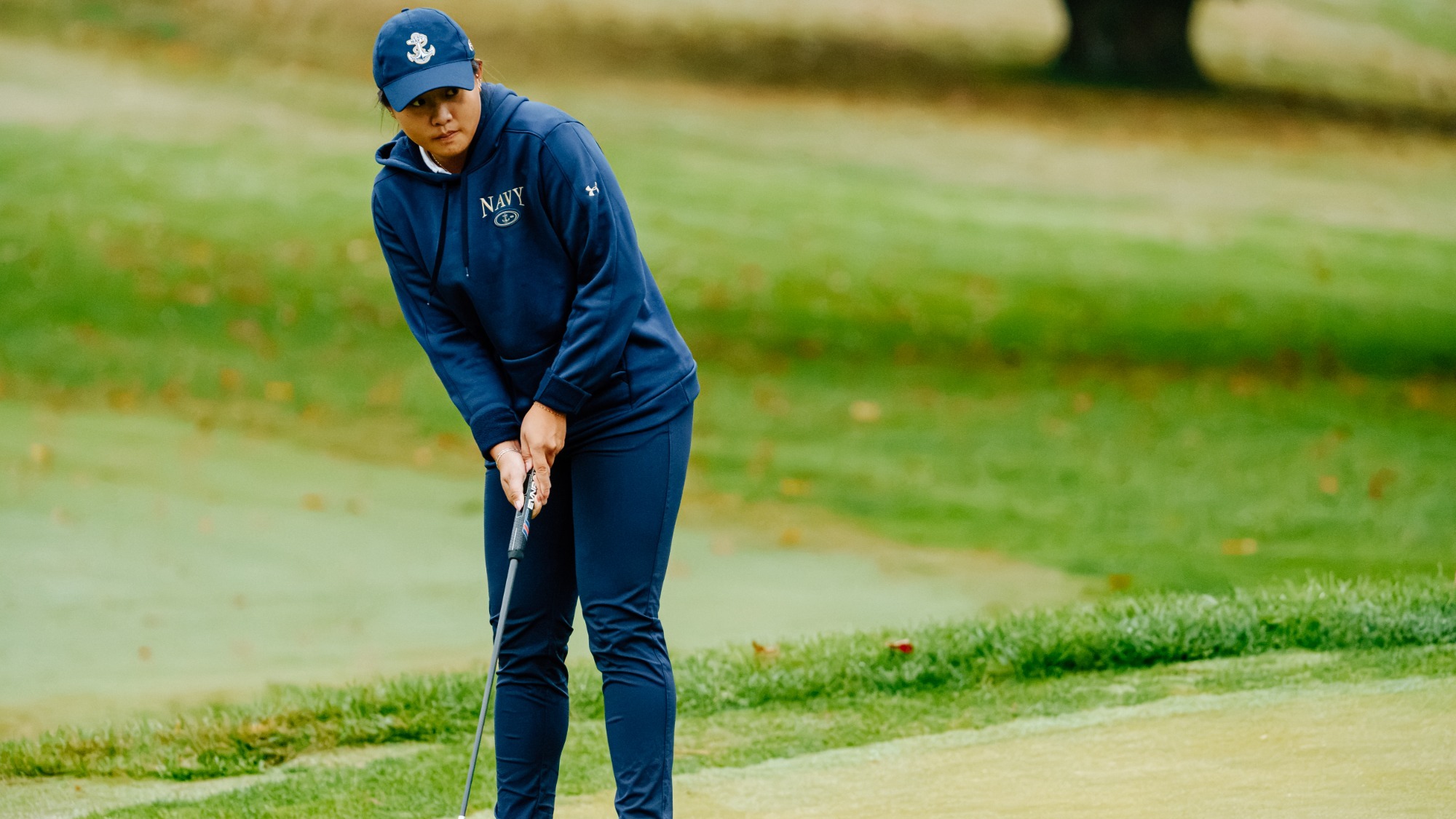 Navy senior women's golfer Emma Tang at the Navy Fall Invitational on Oct. 4, 2026