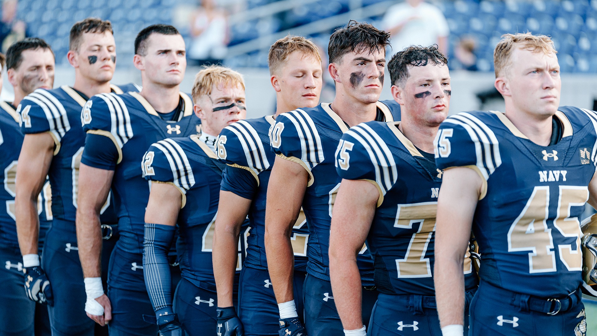 2026 Sprint Football lineup during National Anthem