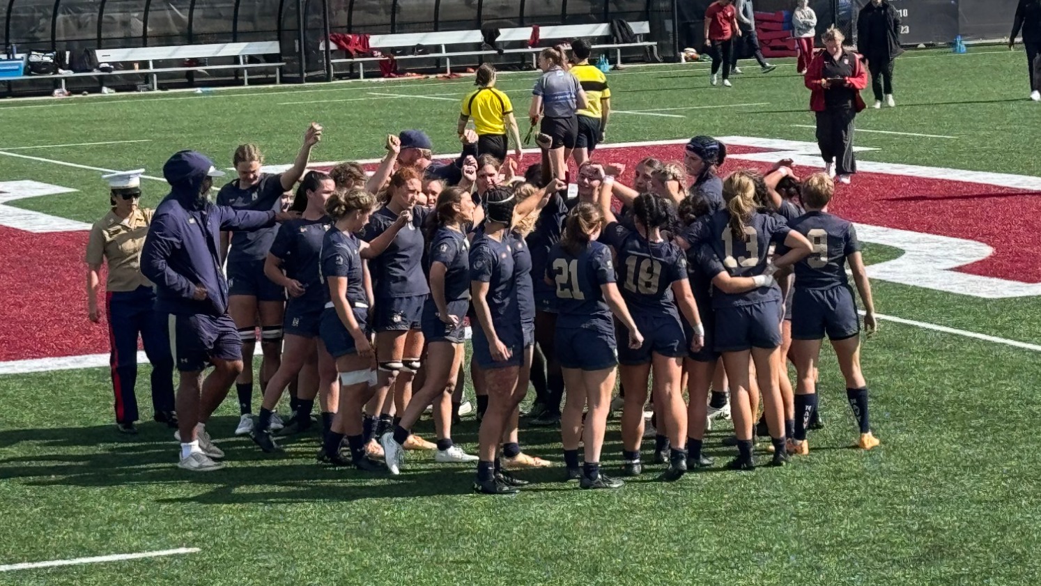 Women's Rugby Huddle