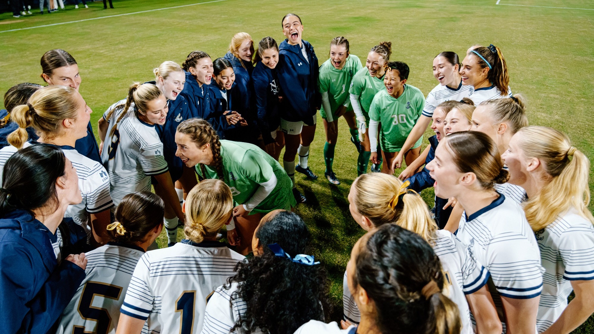 Cadence Tordai gives a pregame speech