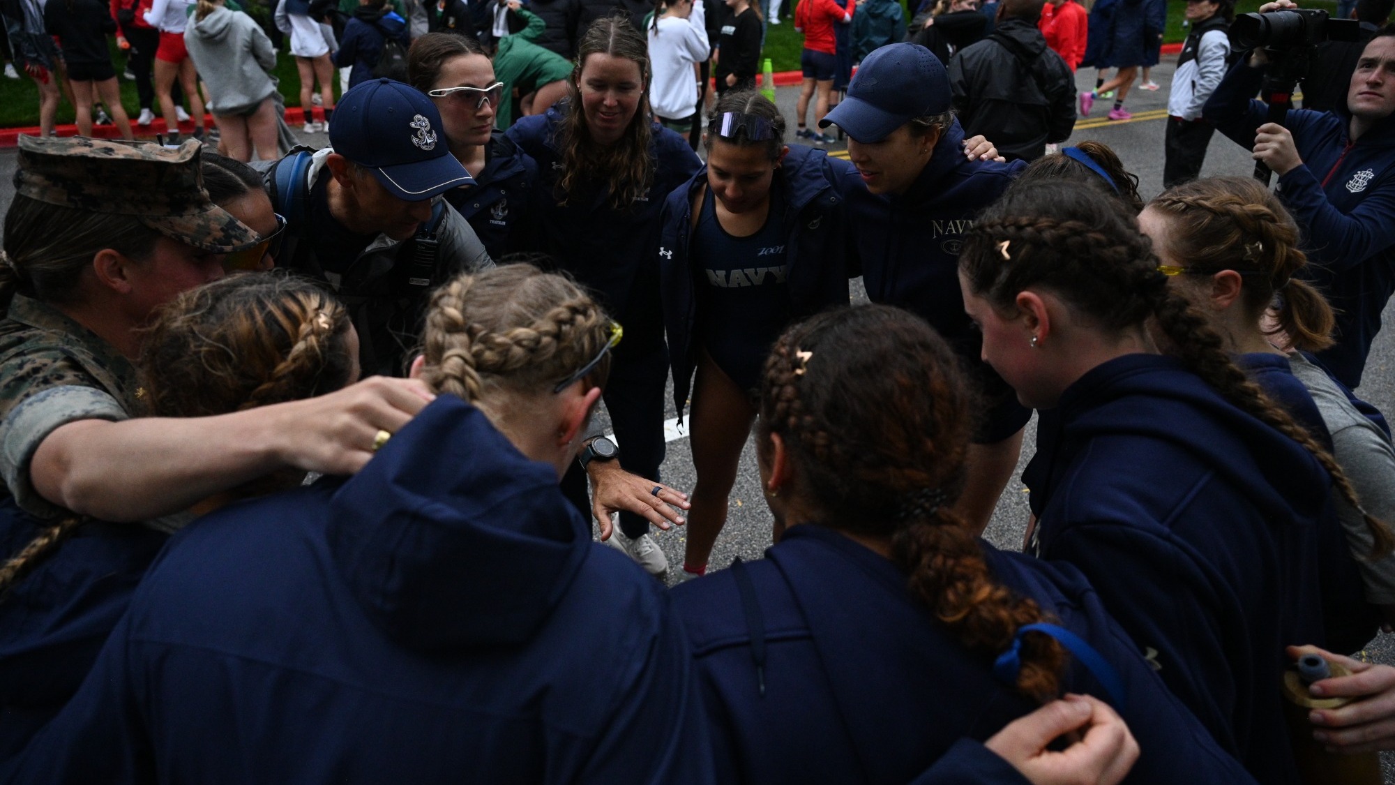 Triathlon Team Huddle