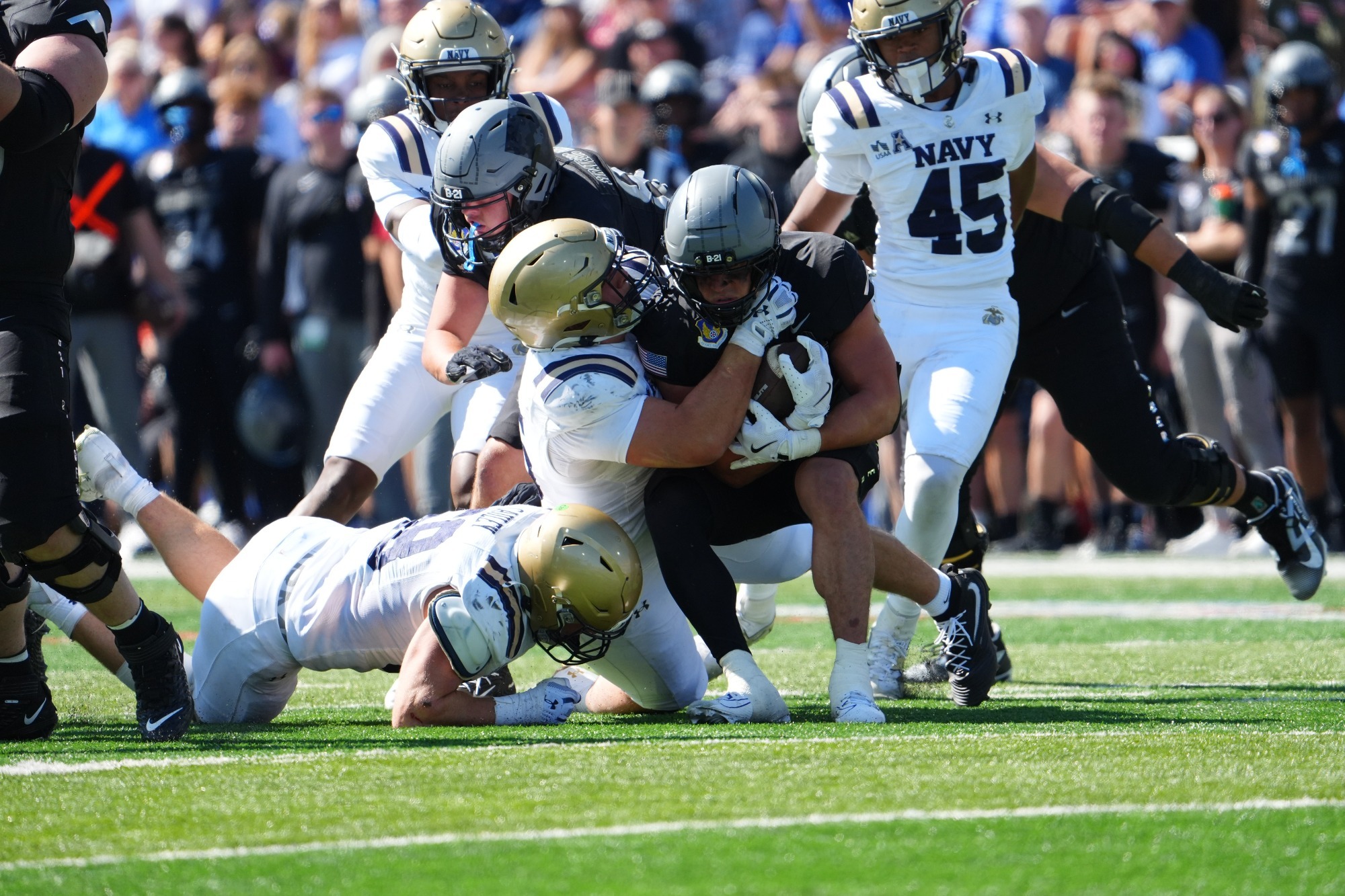 Navy tackles Air Force for a loss