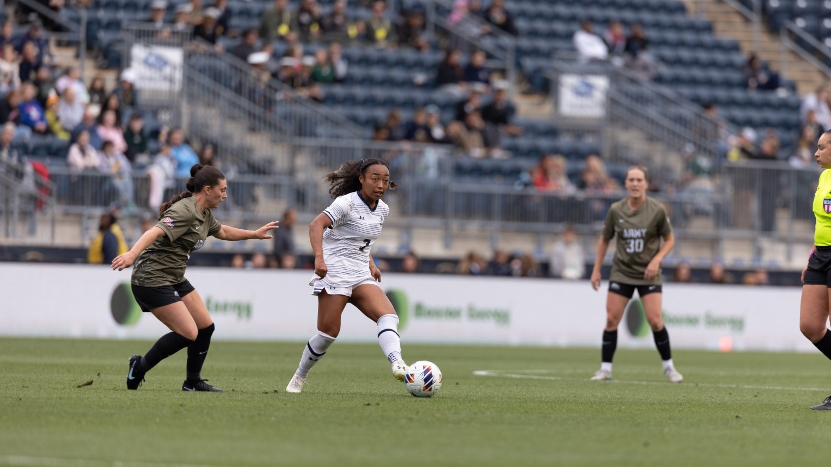 Kayana Adlam makes a pass versus Army