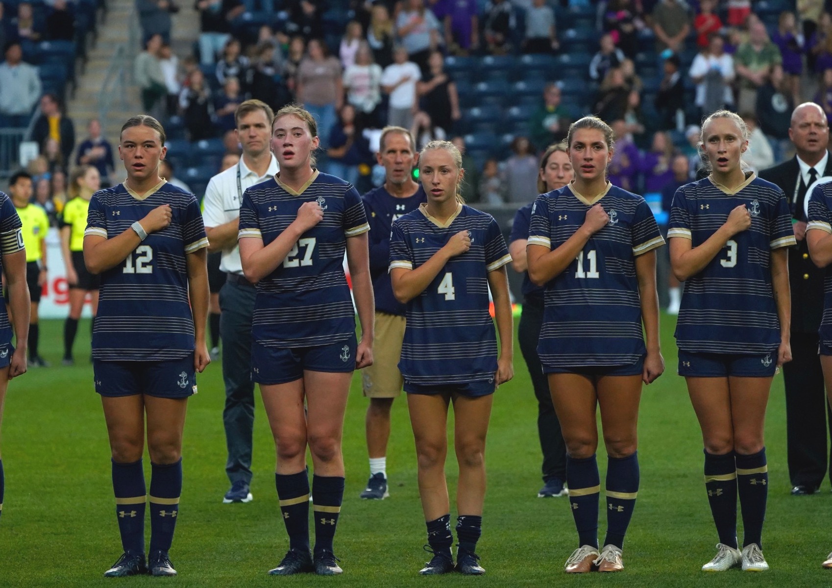 Navy Women's Soccer singing Alma Mater