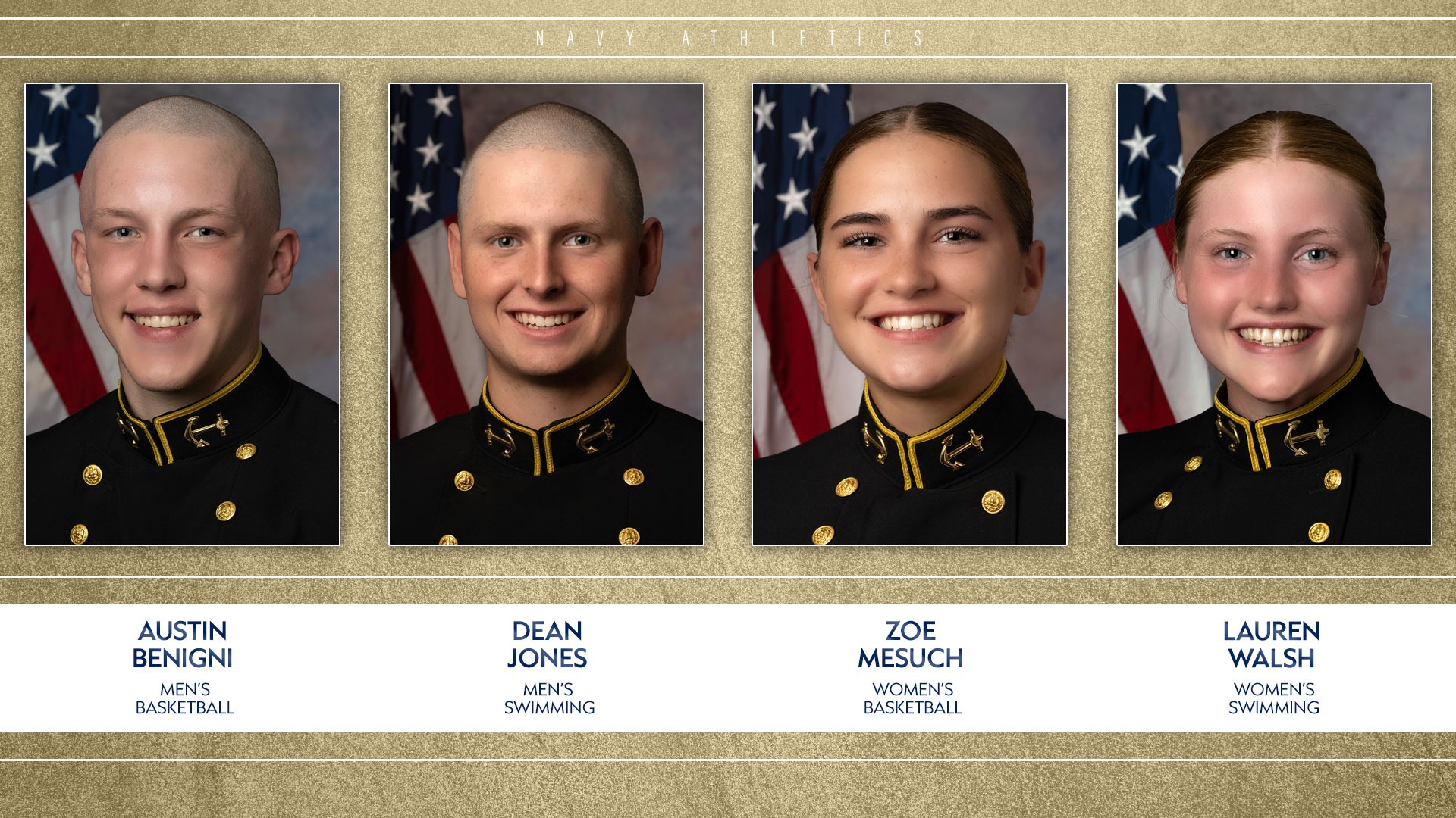 Athlete of the Week Benigni Dean Jones Mesuch Walsh