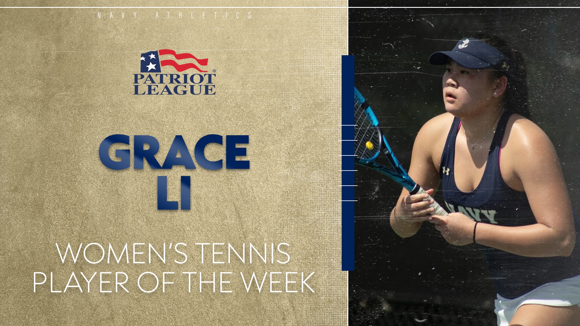 Grace Li - Patriot League Player of the Week 3.17.26