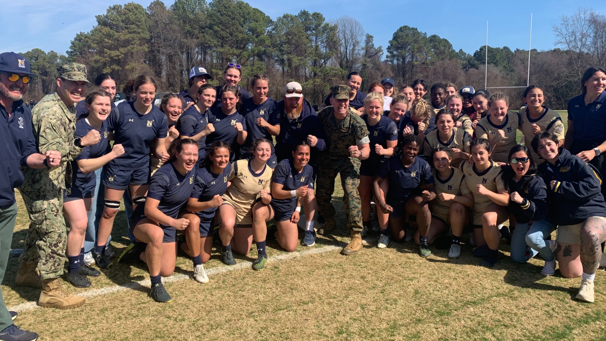 Women's Rugby with Lt. Gen. Borgschulte