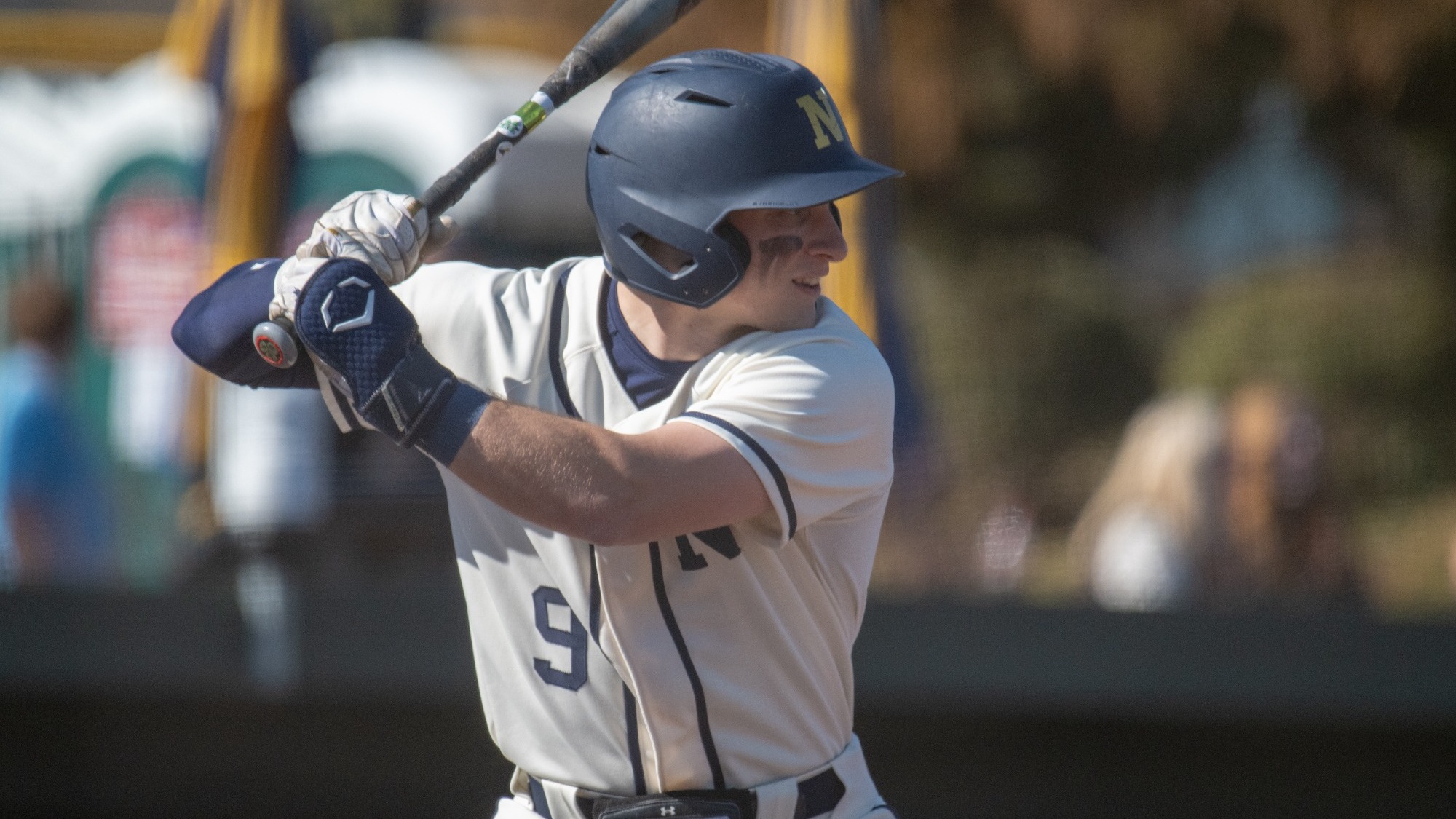 Navy baseball junior Evan Brown against Saint Bonaventure on Feb. 28, 2026