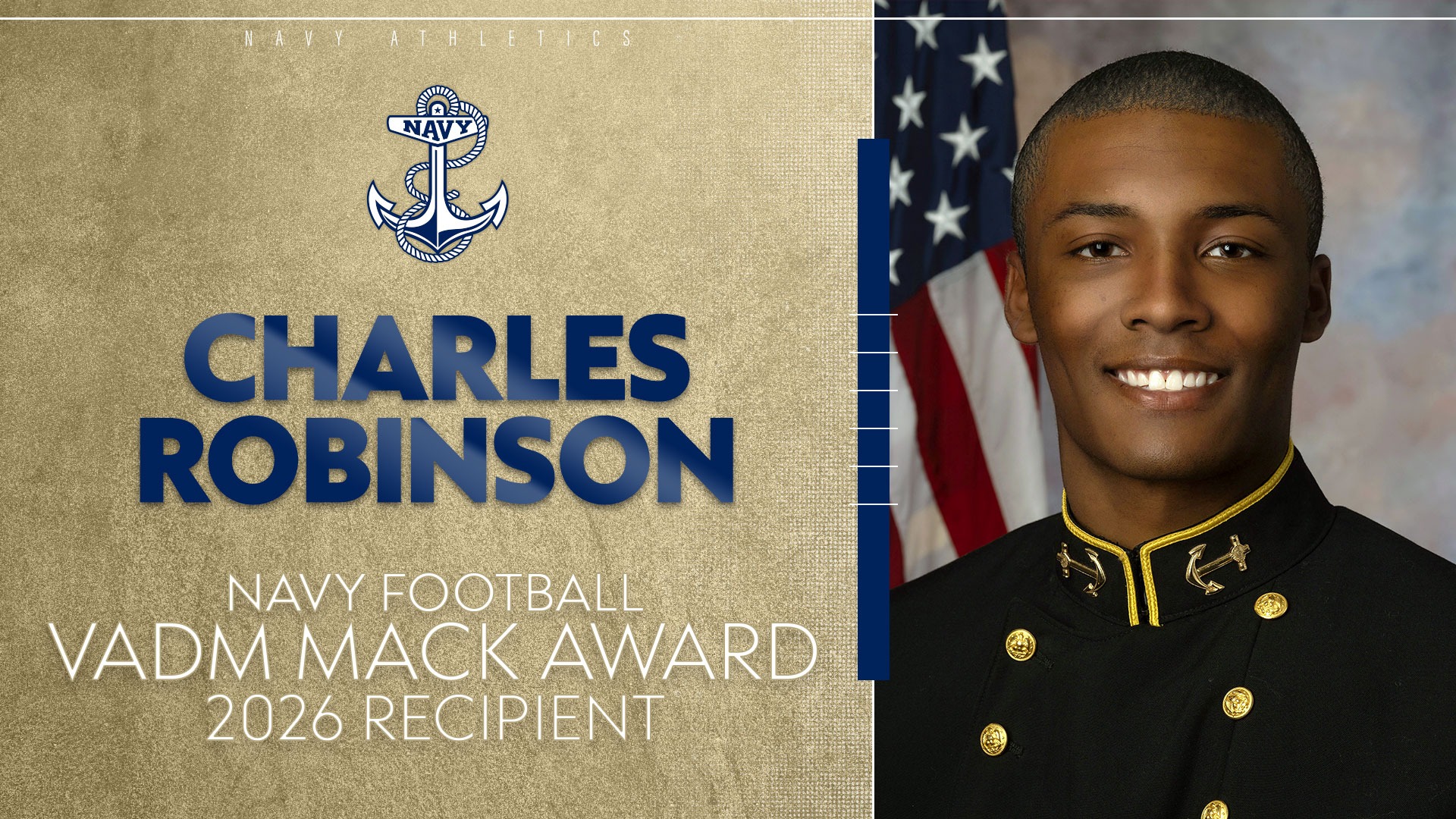 Head Shot of Charles Robinson, the winner of the Admiral Mack Award