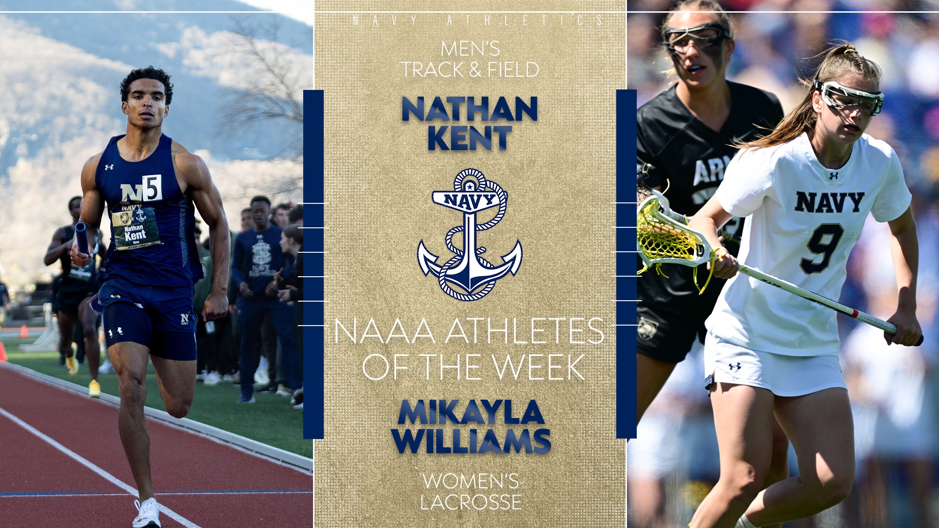 041426 NAAA Athlete of the Week Graphic - Nathan Kent and Mikayla Williams